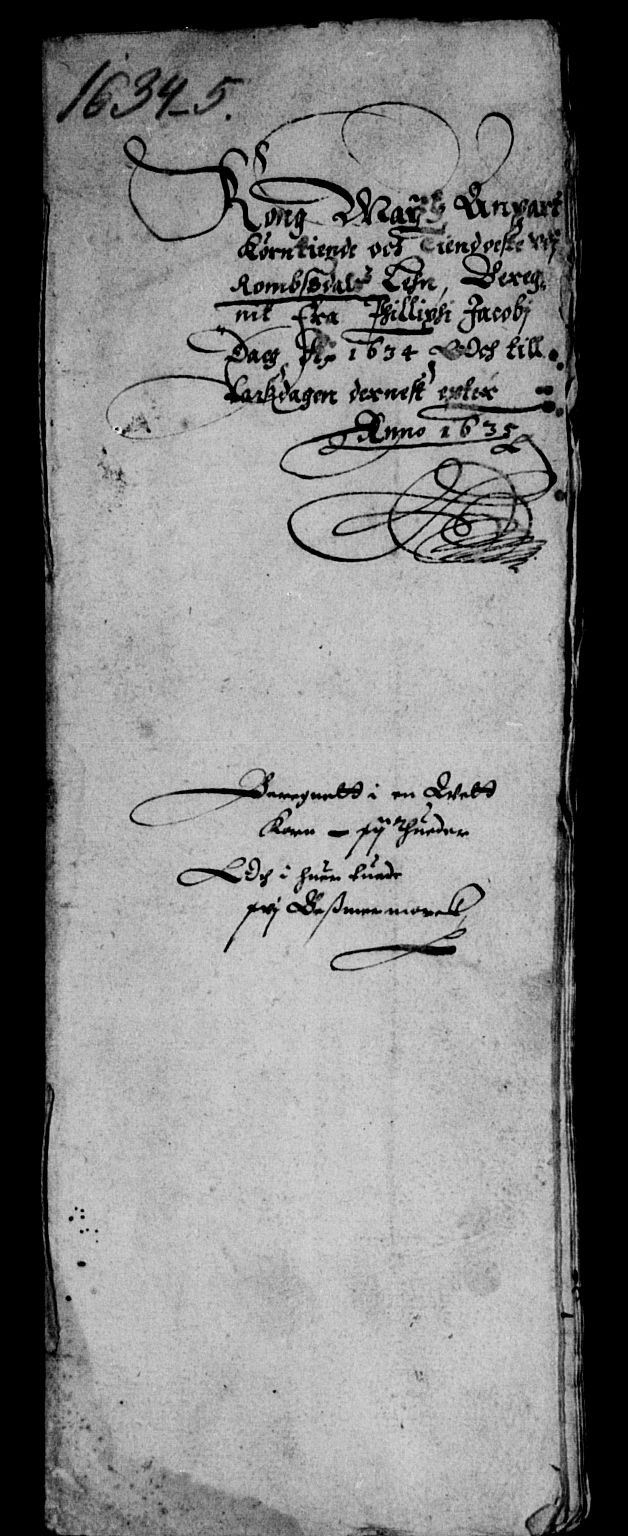 Rentekammeret inntil 1814, Reviderte regnskaper, Lensregnskaper, RA/EA-5023/R/Rb/Rbw/L0055: Trondheim len, 1634-1635