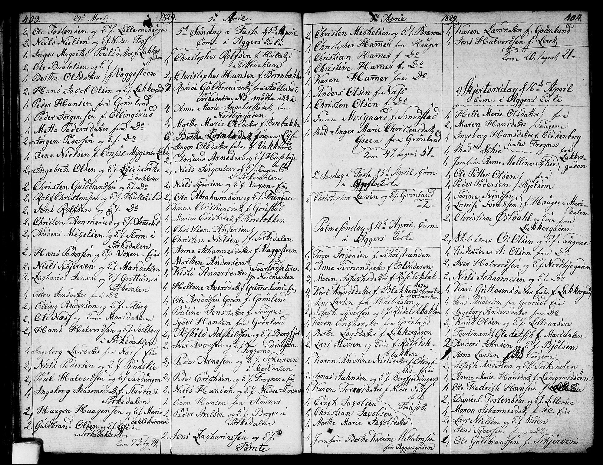 Aker prestekontor kirkebøker, AV/SAO-A-10861/G/L0003: Parish register (copy) no. 3, 1819-1836, p. 403-404