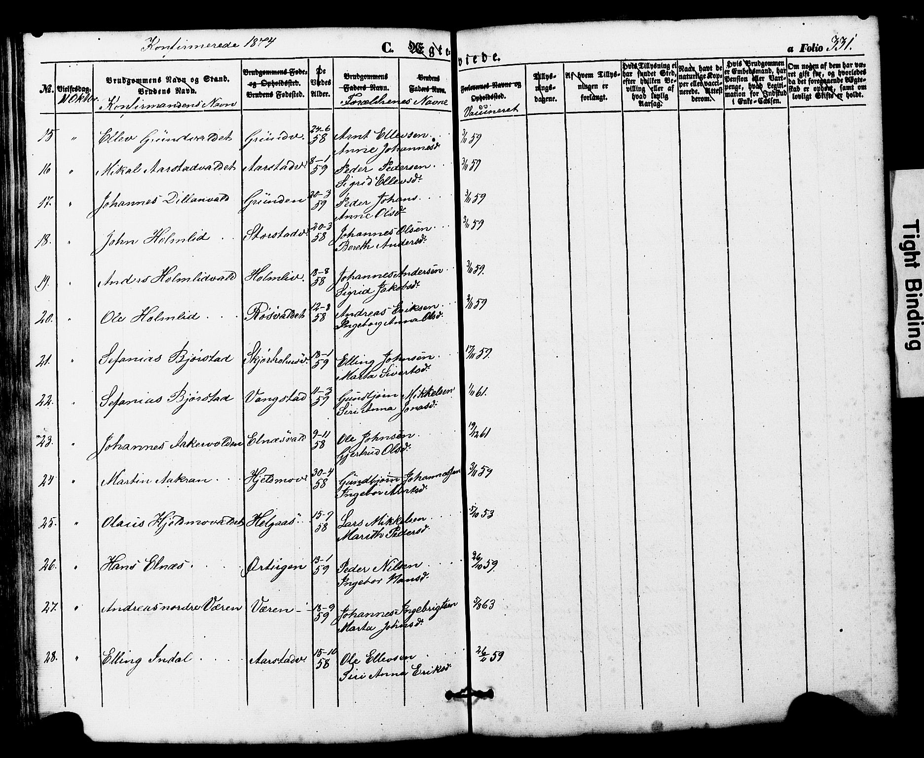 Ministerialprotokoller, klokkerbøker og fødselsregistre - Nord-Trøndelag, SAT/A-1458/724/L0268: Parish register (copy) no. 724C04, 1846-1878, p. 331