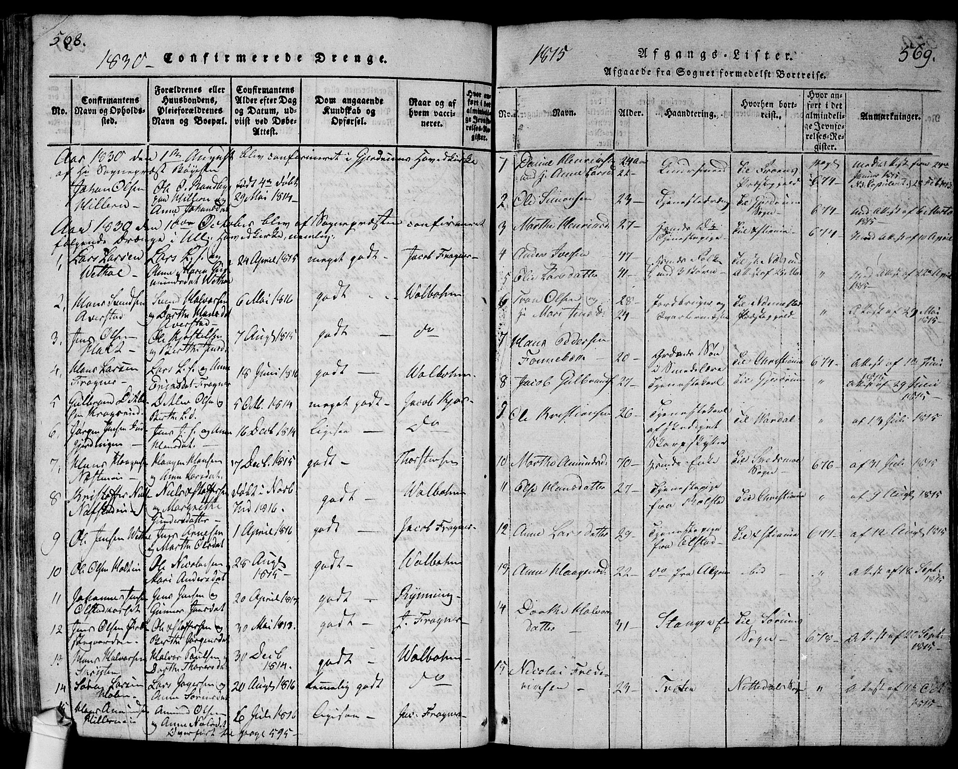 Ullensaker prestekontor Kirkebøker, SAO/A-10236a/G/Ga/L0001: Parish register (copy) no. I 1, 1815-1835, p. 568