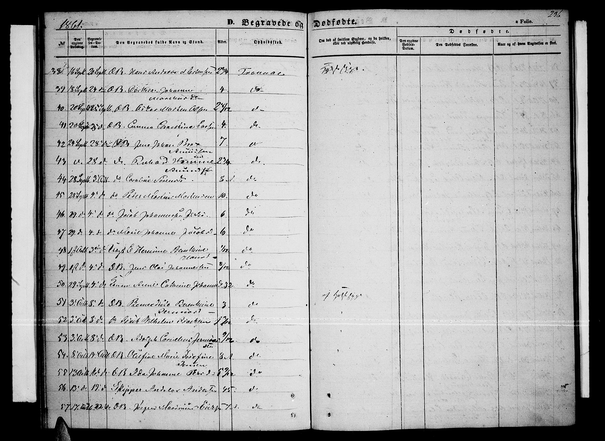 Tromsø sokneprestkontor/stiftsprosti/domprosti, AV/SATØ-S-1343/G/Gb/L0006klokker: Parish register (copy) no. 6, 1857-1866, p. 236