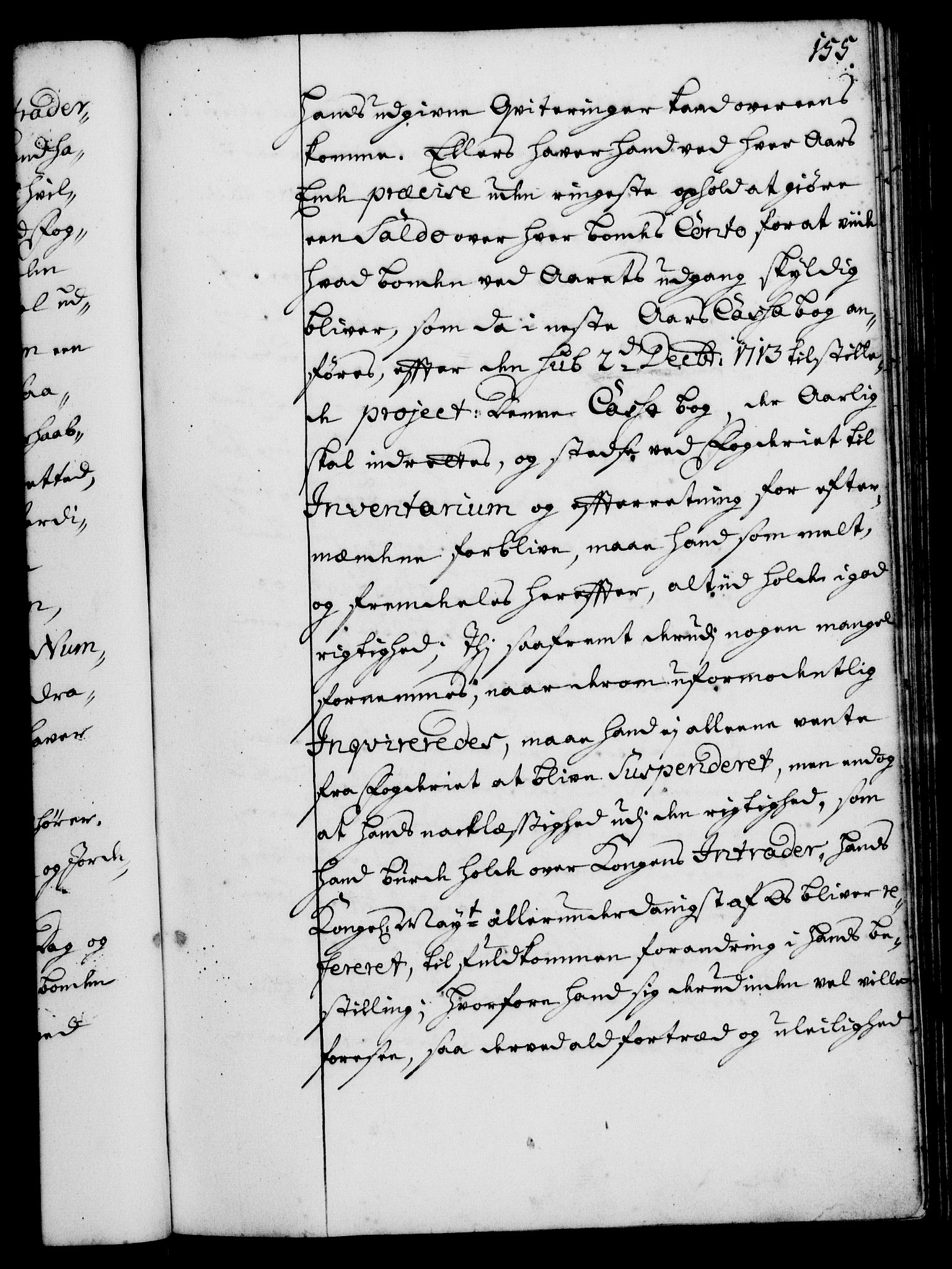 Rentekammeret, Kammerkanselliet, RA/EA-3111/G/Gg/Ggi/L0001: Norsk instruksjonsprotokoll med register (merket RK 53.34), 1720-1729, p. 155