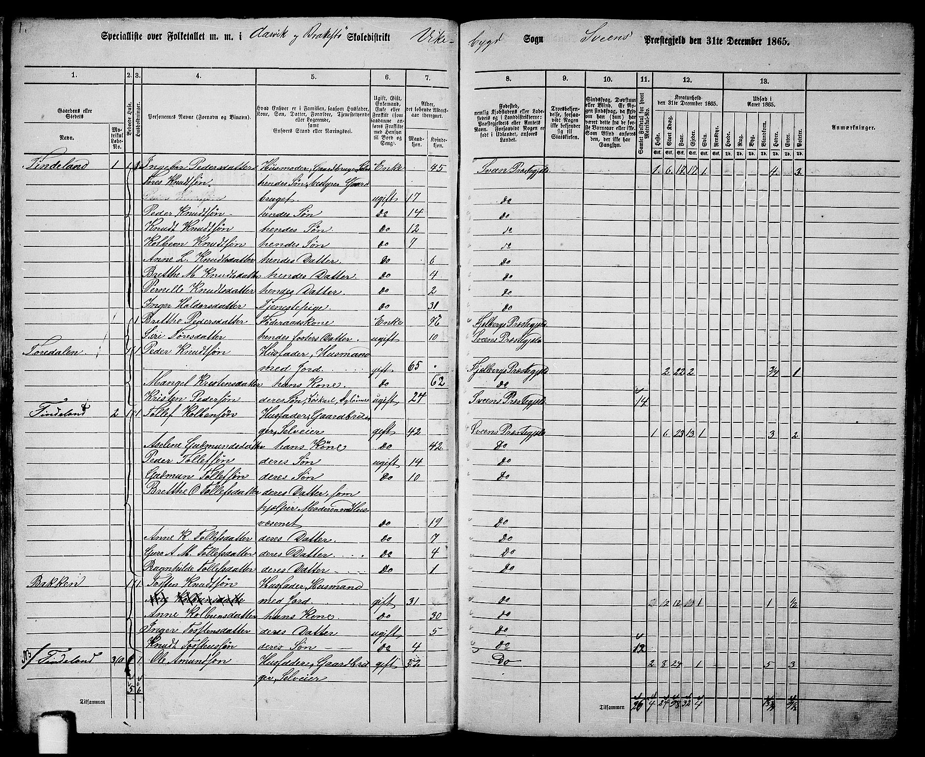 RA, 1865 census for Sveio, 1865, p. 24