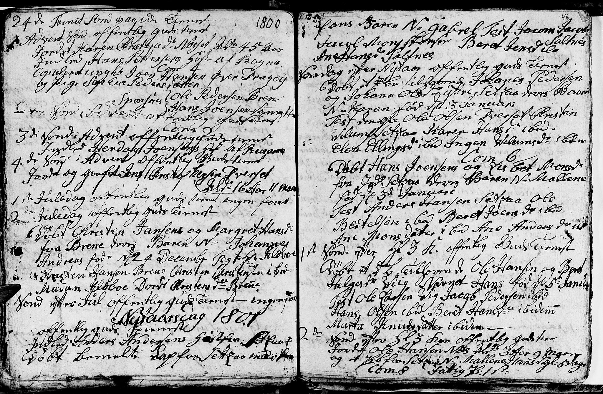 Ministerialprotokoller, klokkerbøker og fødselsregistre - Nordland, SAT/A-1459/847/L0674: Parish register (copy) no. 847C02, 1793-1807, p. 46