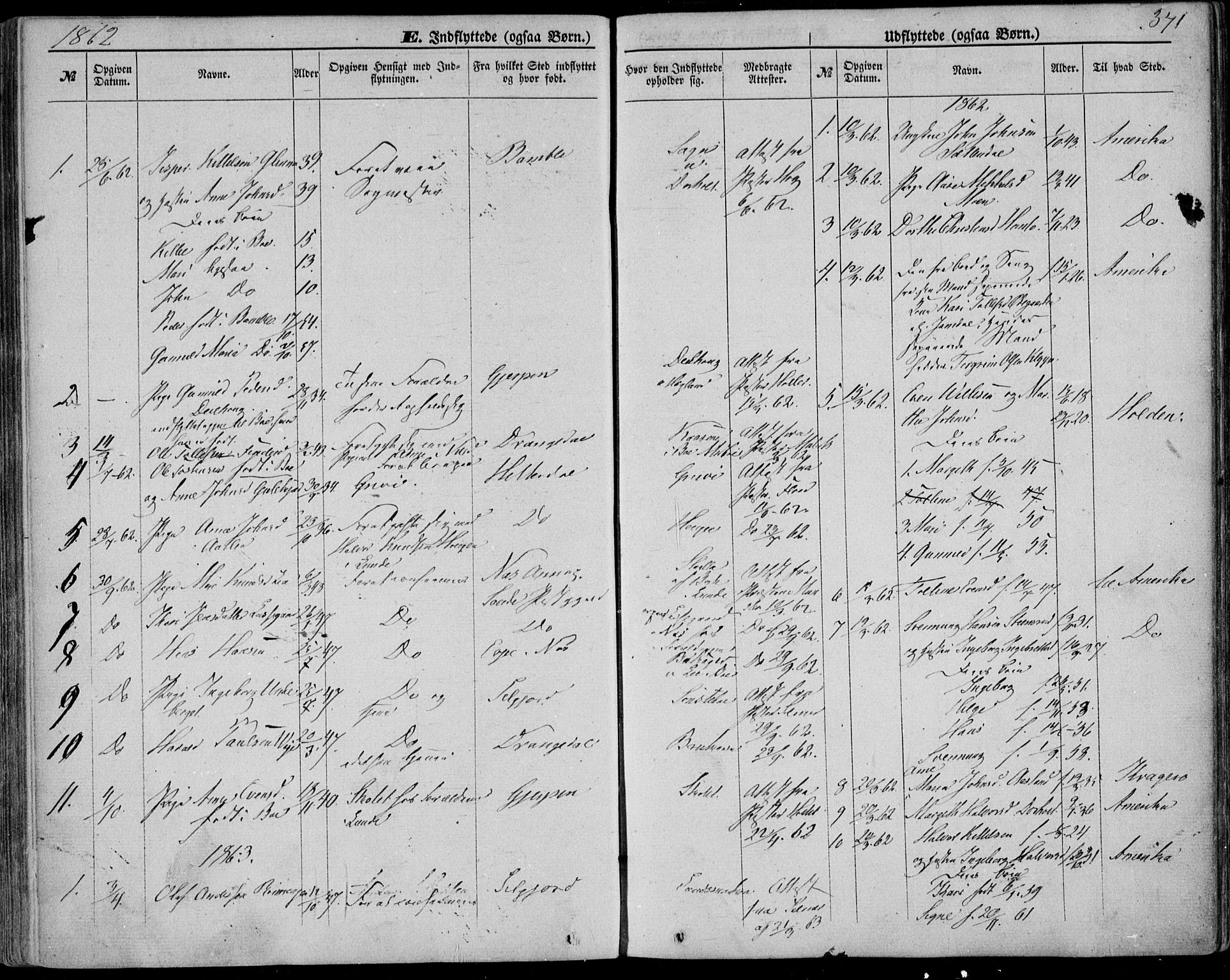 Bø kirkebøker, SAKO/A-257/F/Fa/L0009: Parish register (official) no. 9, 1862-1879, p. 371