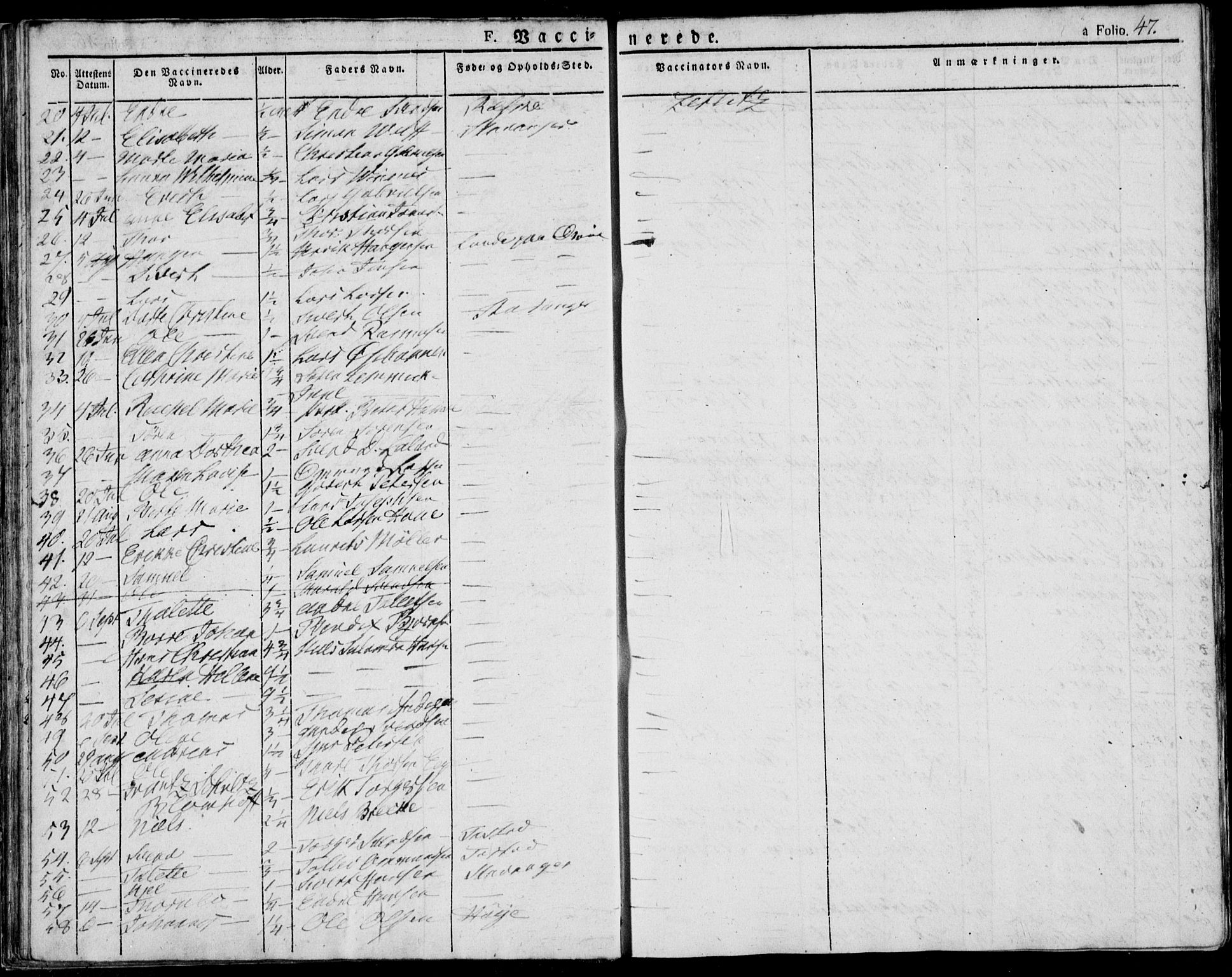 Domkirken sokneprestkontor, AV/SAST-A-101812/001/30/30BA/L0010: Parish register (official) no. A 10, 1821-1859, p. 47