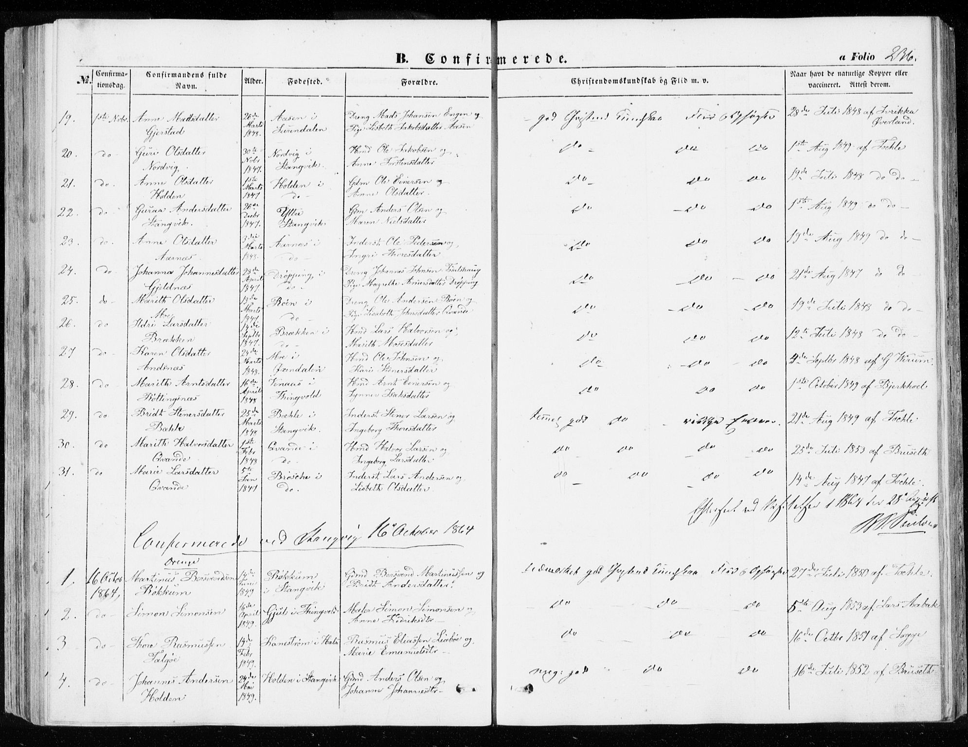 Ministerialprotokoller, klokkerbøker og fødselsregistre - Møre og Romsdal, SAT/A-1454/592/L1026: Parish register (official) no. 592A04, 1849-1867, p. 236