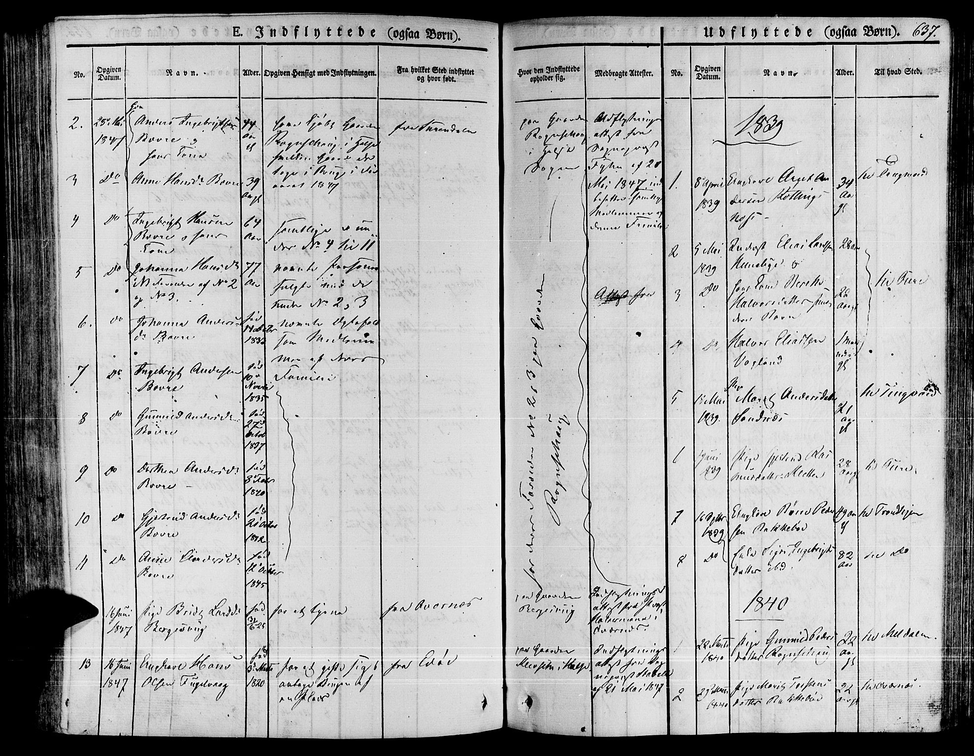 Ministerialprotokoller, klokkerbøker og fødselsregistre - Møre og Romsdal, SAT/A-1454/592/L1024: Parish register (official) no. 592A03 /1, 1831-1849, p. 637