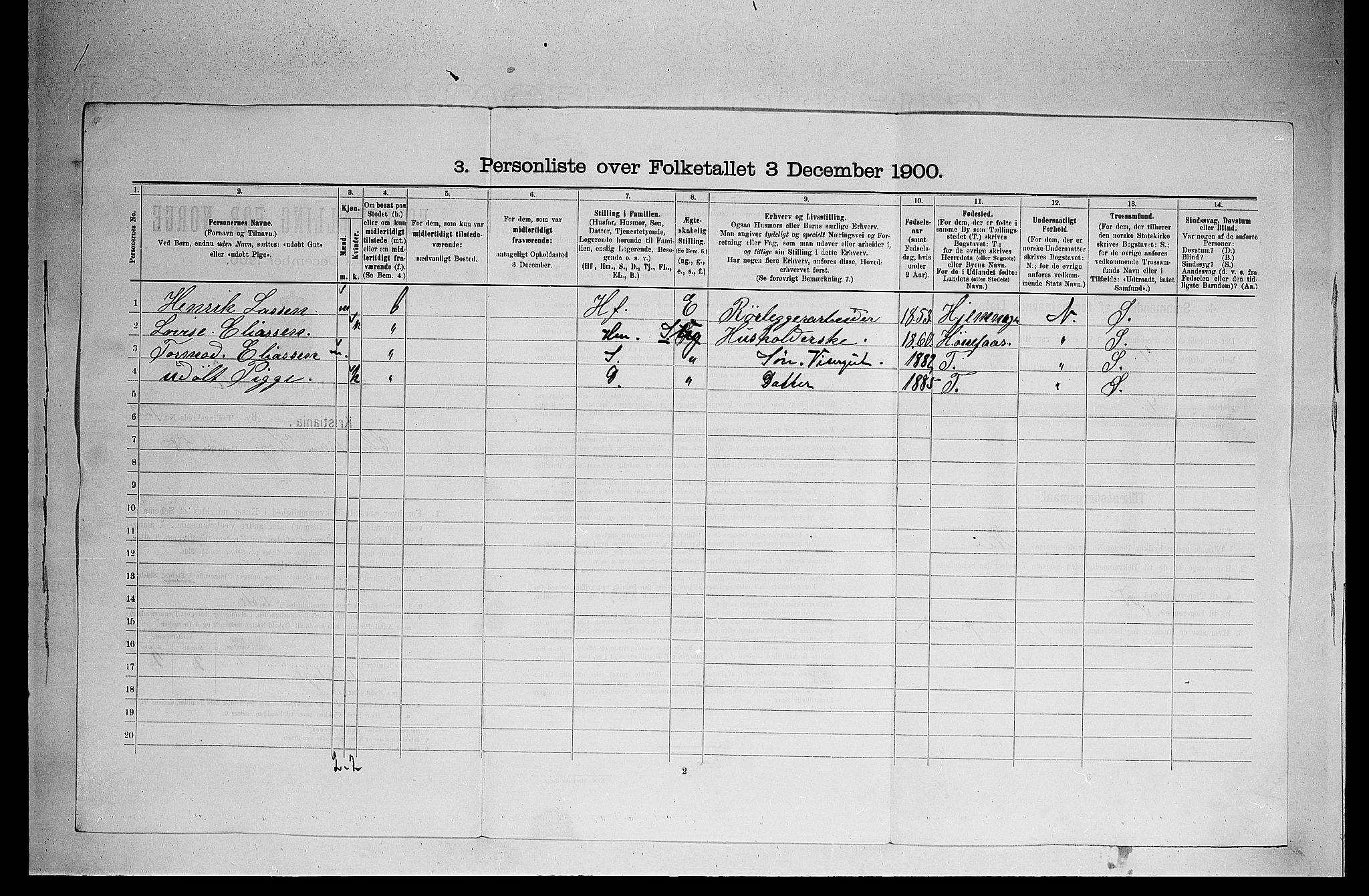 SAO, 1900 census for Kristiania, 1900, p. 12548