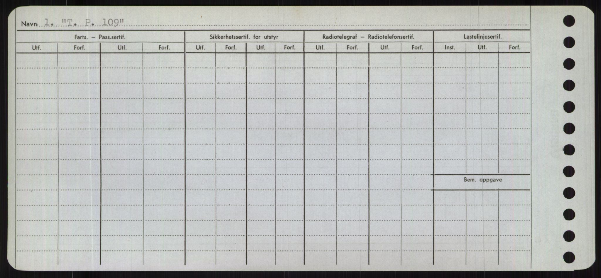 Sjøfartsdirektoratet med forløpere, Skipsmålingen, RA/S-1627/H/Hc/L0001: Lektere, A-Y, p. 452