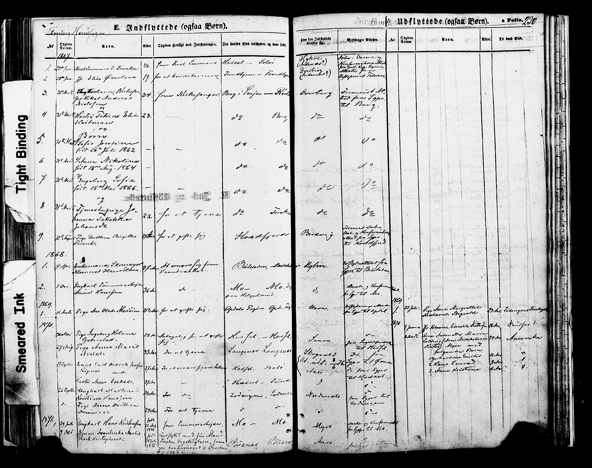 Ministerialprotokoller, klokkerbøker og fødselsregistre - Nordland, SAT/A-1459/897/L1397: Parish register (official) no. 897A05 /1, 1867-1880, p. 230