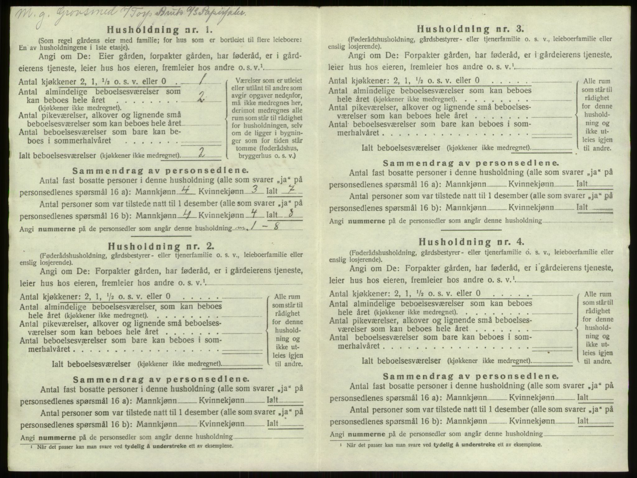 SAO, 1920 census for Borge, 1920, p. 837