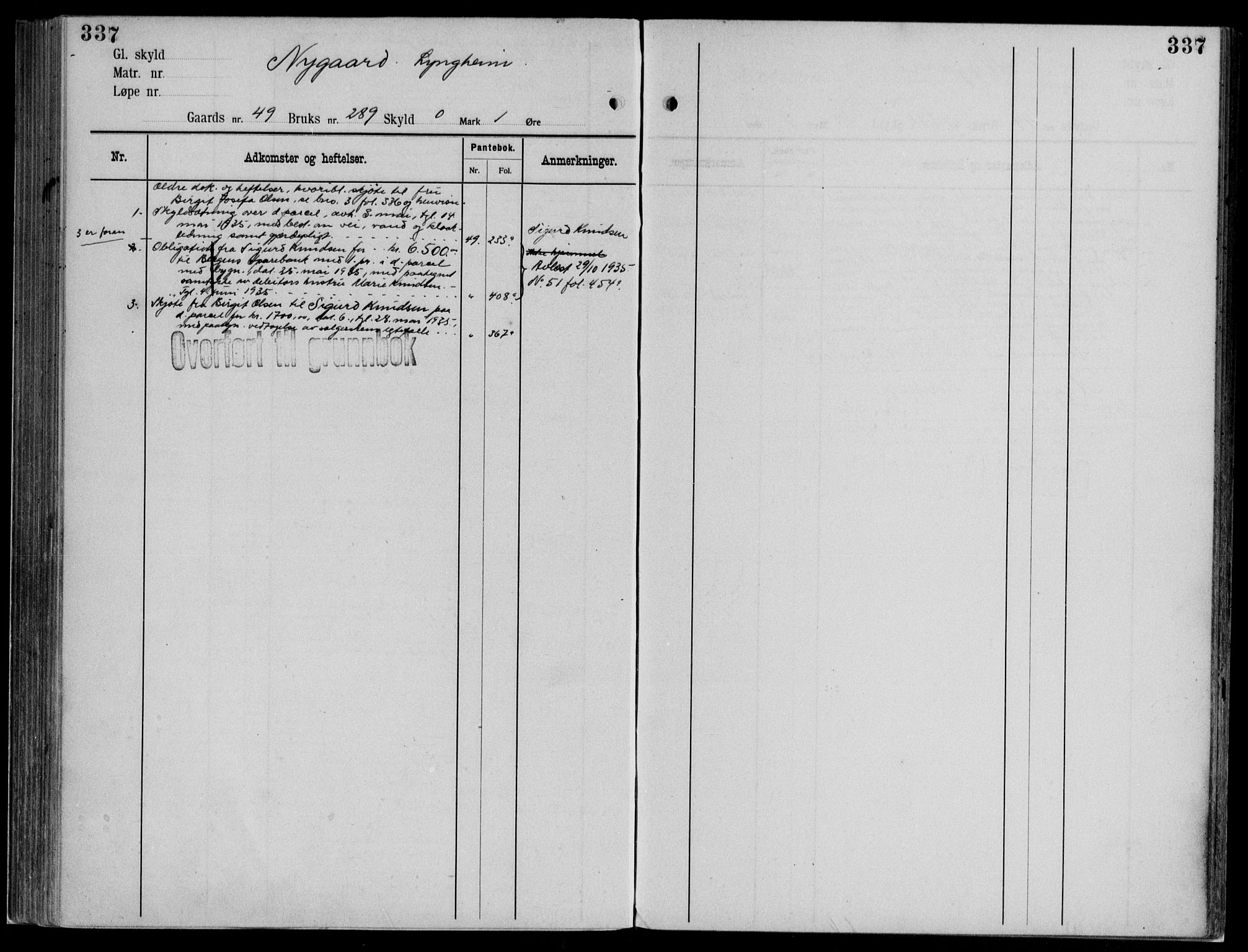 Midhordland sorenskriveri, AV/SAB-A-3001/1/G/Ga/Gab/L0112: Mortgage register no. II.A.b.112, p. 337