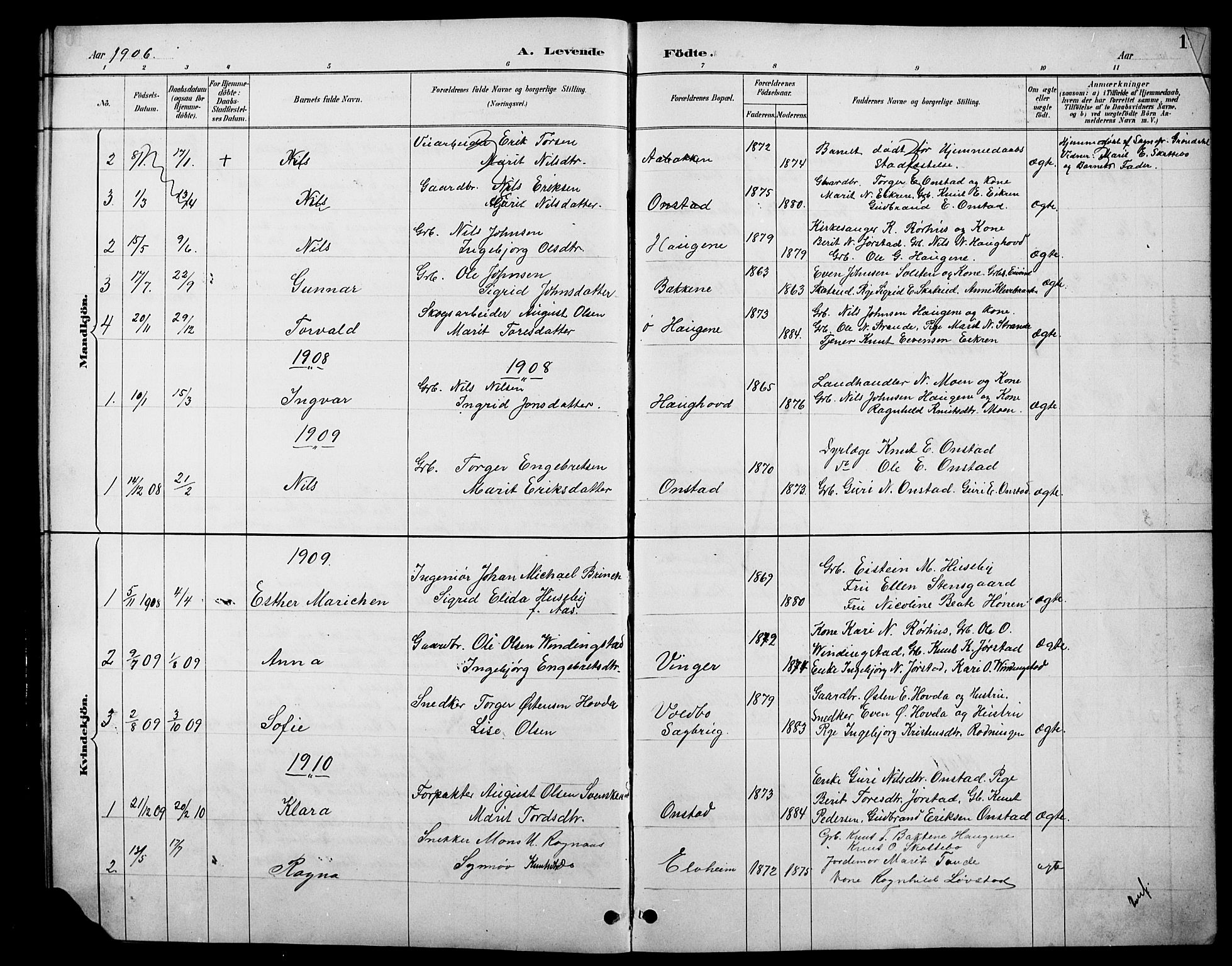 Øystre Slidre prestekontor, AV/SAH-PREST-138/H/Ha/Hab/L0006: Parish register (copy) no. 6, 1887-1916, p. 11