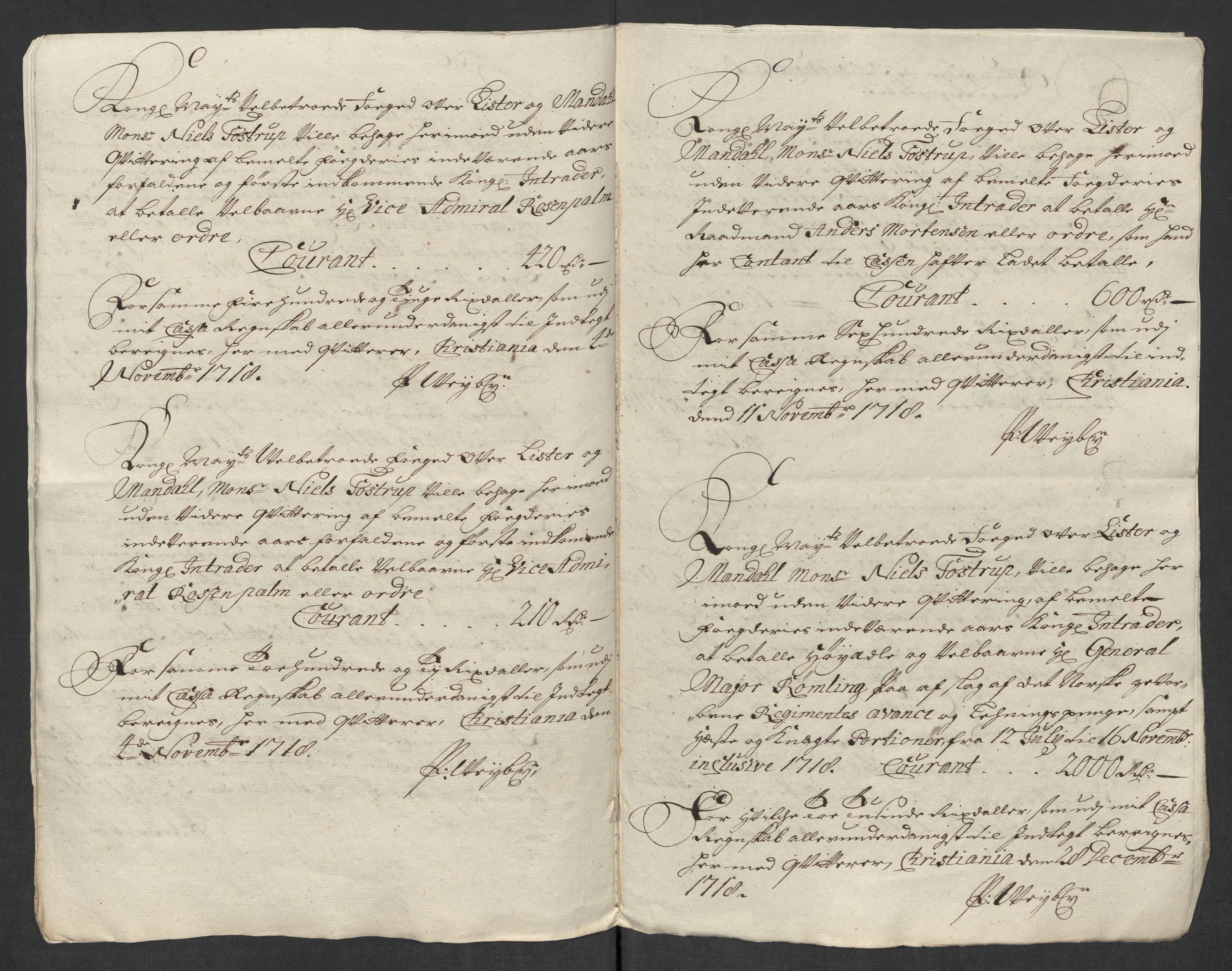 Rentekammeret inntil 1814, Reviderte regnskaper, Fogderegnskap, AV/RA-EA-4092/R43/L2563: Fogderegnskap Lista og Mandal, 1718, p. 547