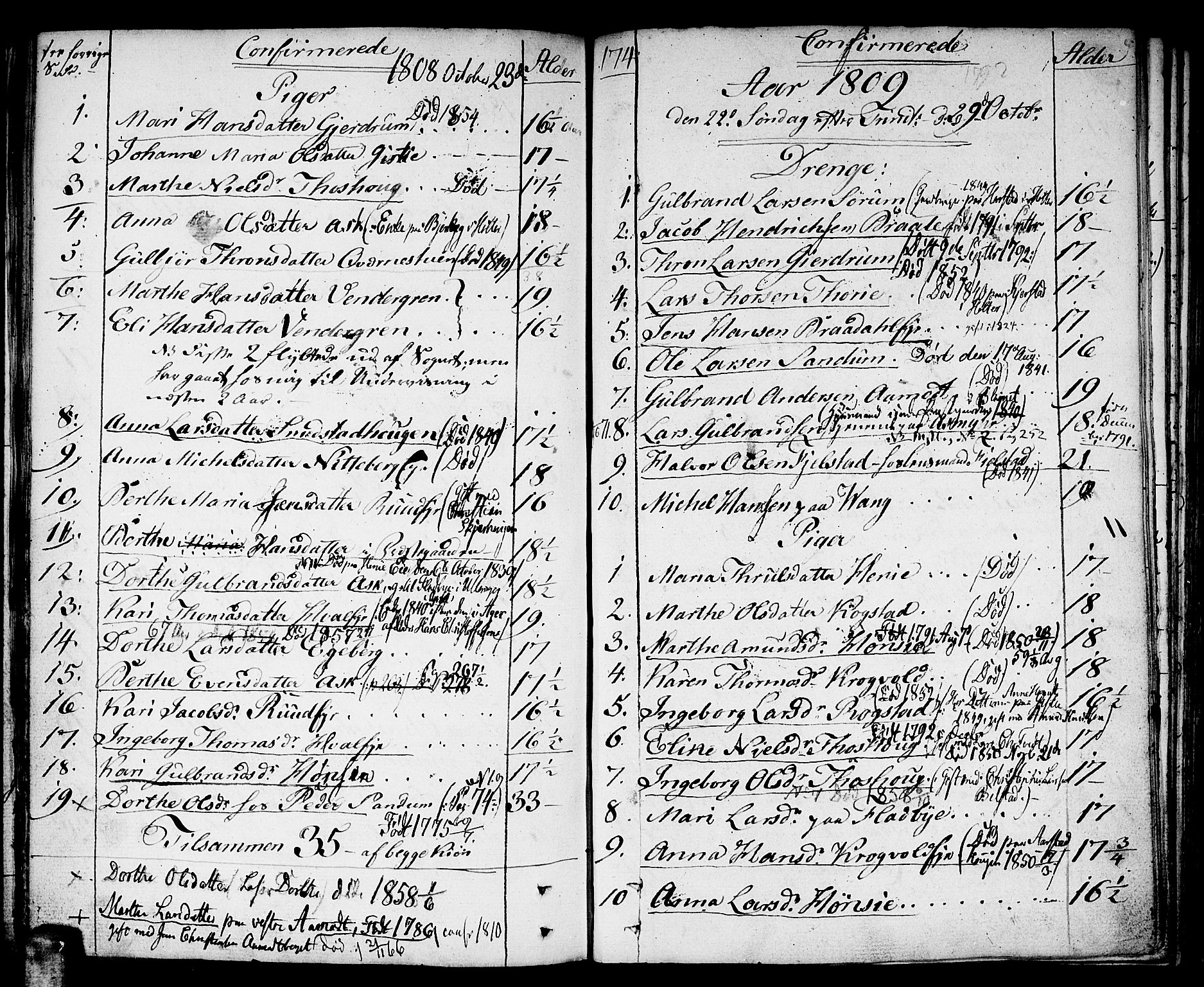 Gjerdrum prestekontor Kirkebøker, SAO/A-10412b/F/Fa/L0003: Parish register (official) no. I 3, 1798-1815, p. 174
