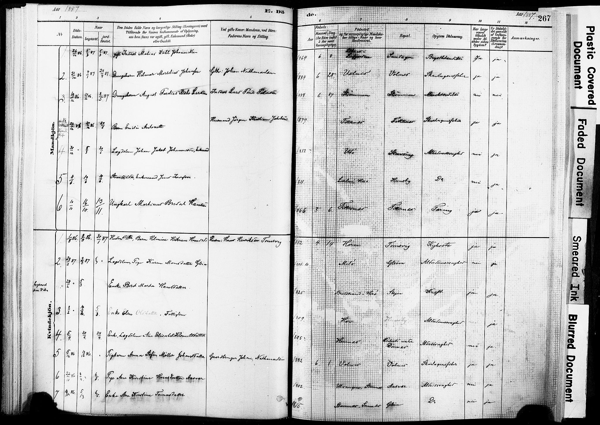 Ministerialprotokoller, klokkerbøker og fødselsregistre - Nordland, AV/SAT-A-1459/835/L0526: Parish register (official) no. 835A03II, 1881-1910, p. 267