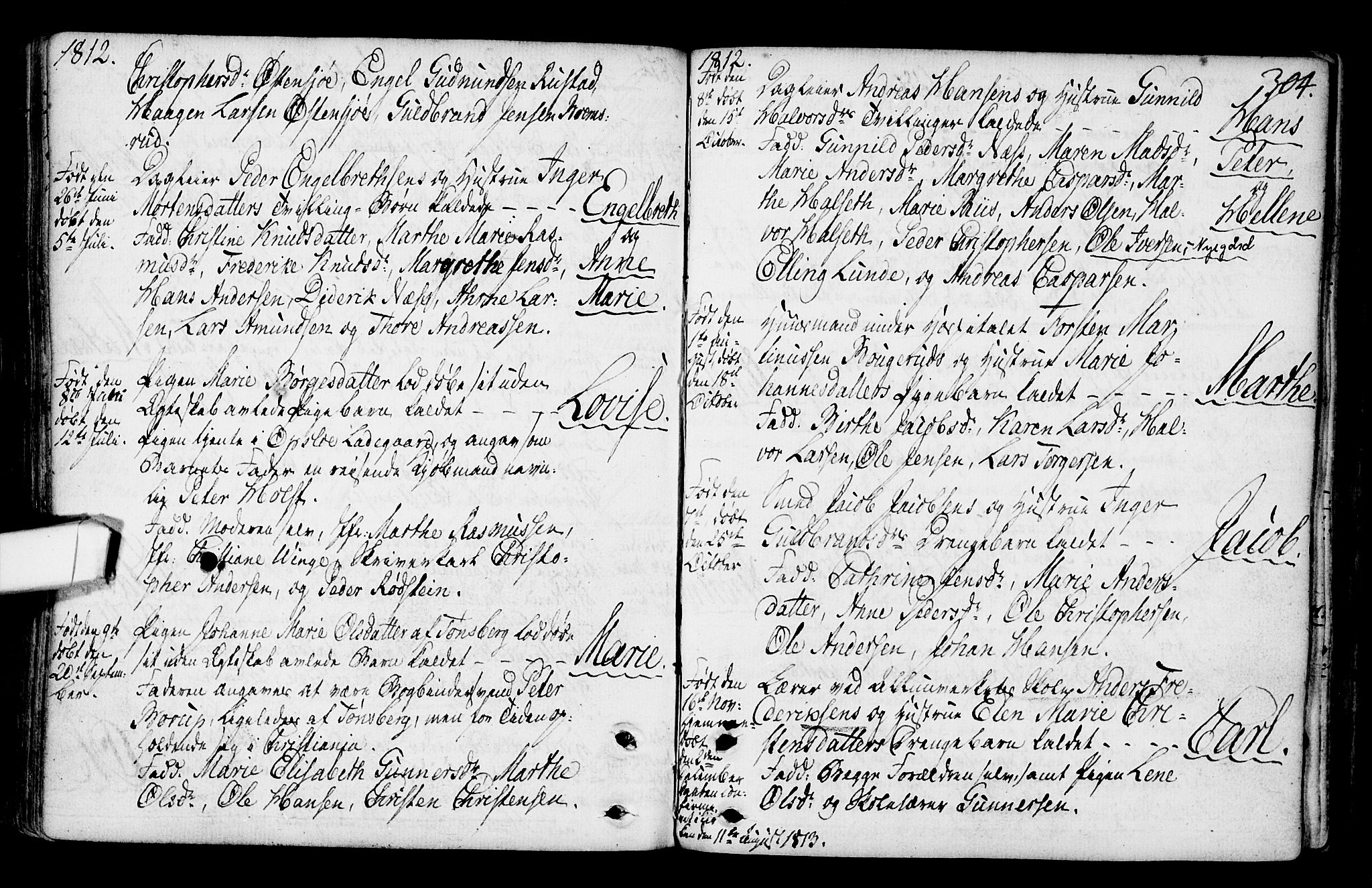 Gamlebyen prestekontor Kirkebøker, AV/SAO-A-10884/F/Fa/L0001: Parish register (official) no. 1, 1734-1818, p. 304