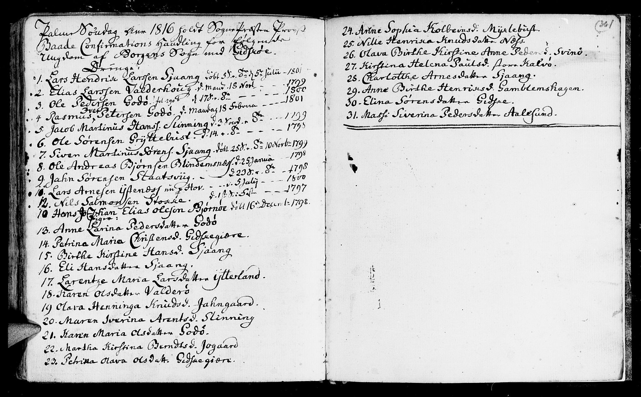 Ministerialprotokoller, klokkerbøker og fødselsregistre - Møre og Romsdal, AV/SAT-A-1454/528/L0394: Parish register (official) no. 528A05, 1801-1826, p. 361