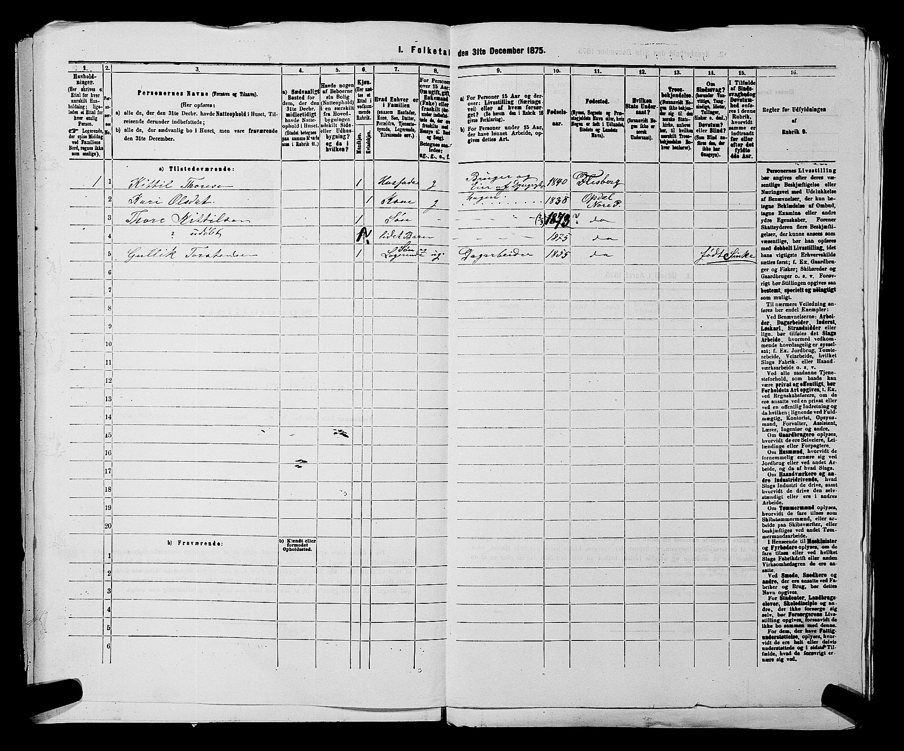SAKO, 1875 census for 0633P Nore, 1875, p. 587