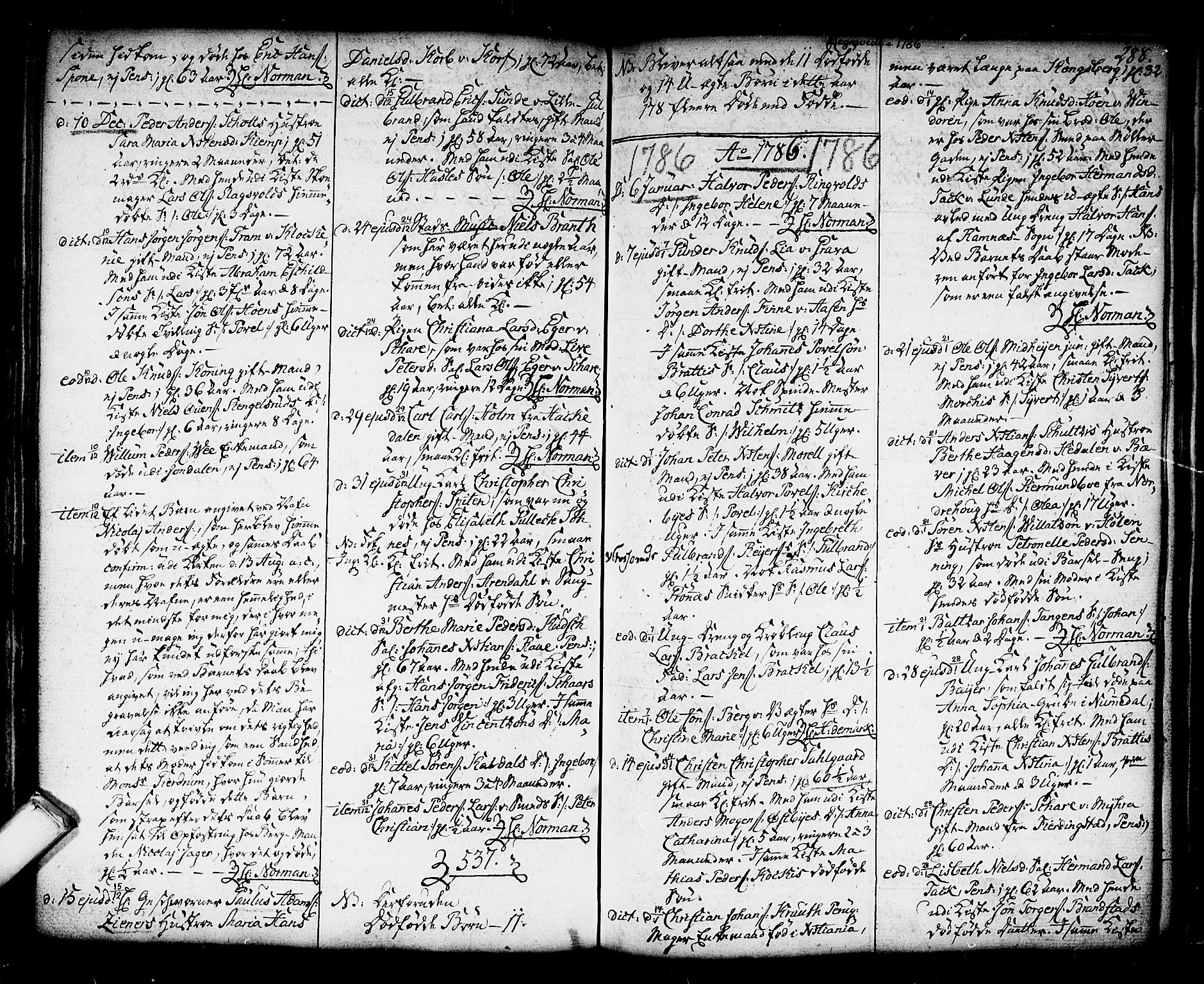 Kongsberg kirkebøker, SAKO/A-22/F/Fa/L0006: Parish register (official) no. I 6, 1783-1797, p. 288