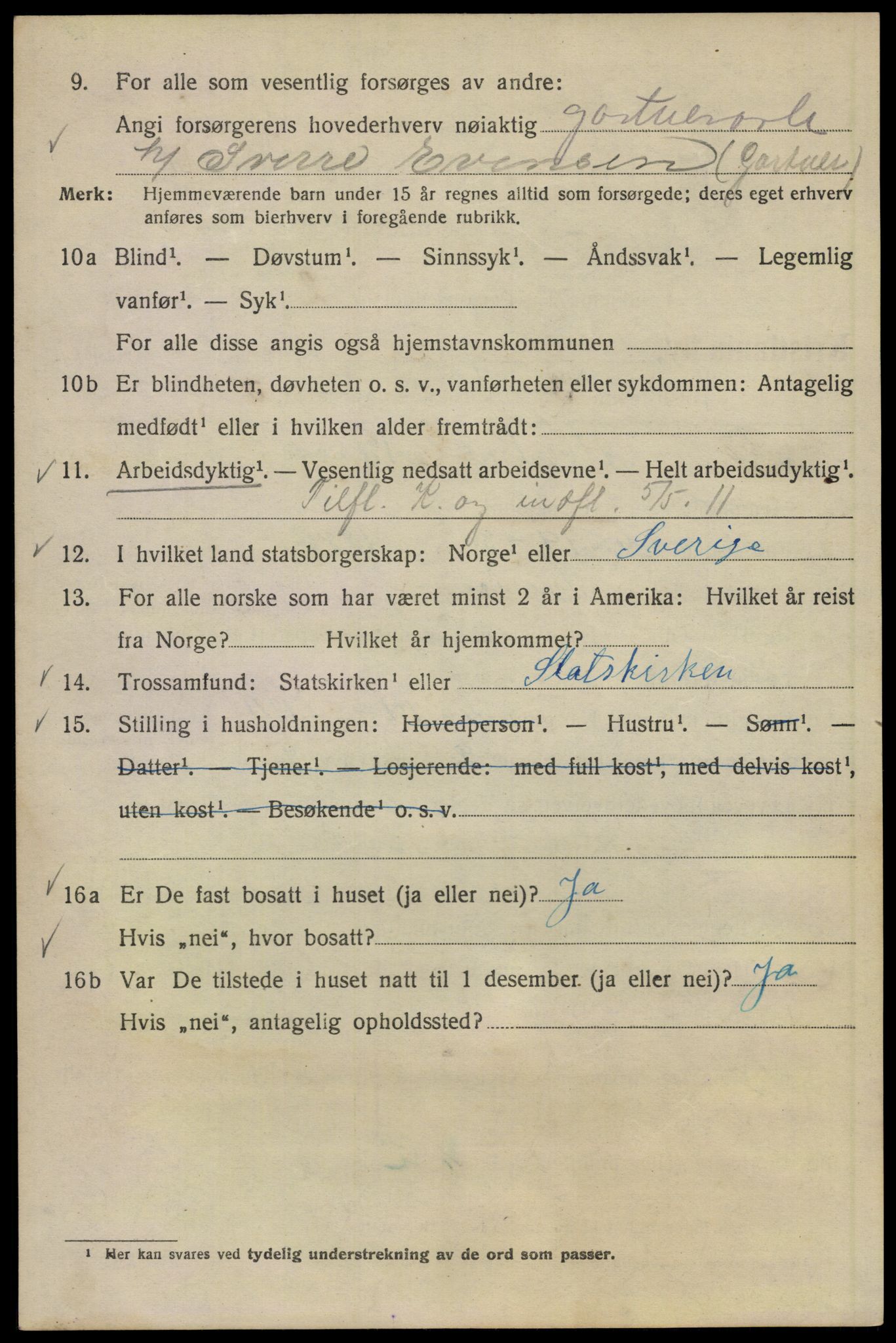 SAO, 1920 census for Kristiania, 1920, p. 429186