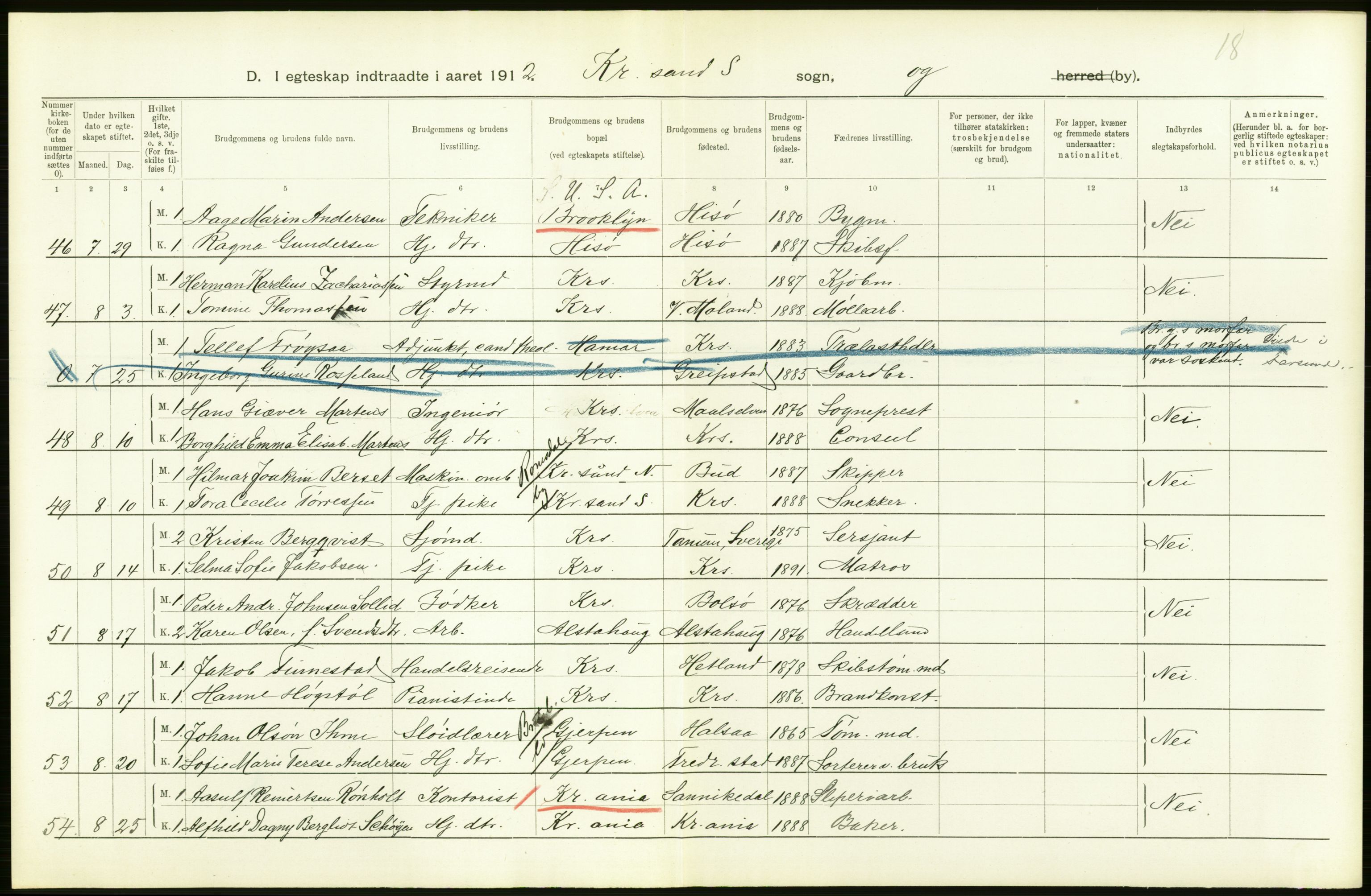 Statistisk sentralbyrå, Sosiodemografiske emner, Befolkning, AV/RA-S-2228/D/Df/Dfb/Dfbb/L0025: Lister og Mandals amt: Gifte, døde, dødfødte. Bygder og byer., 1912, p. 16