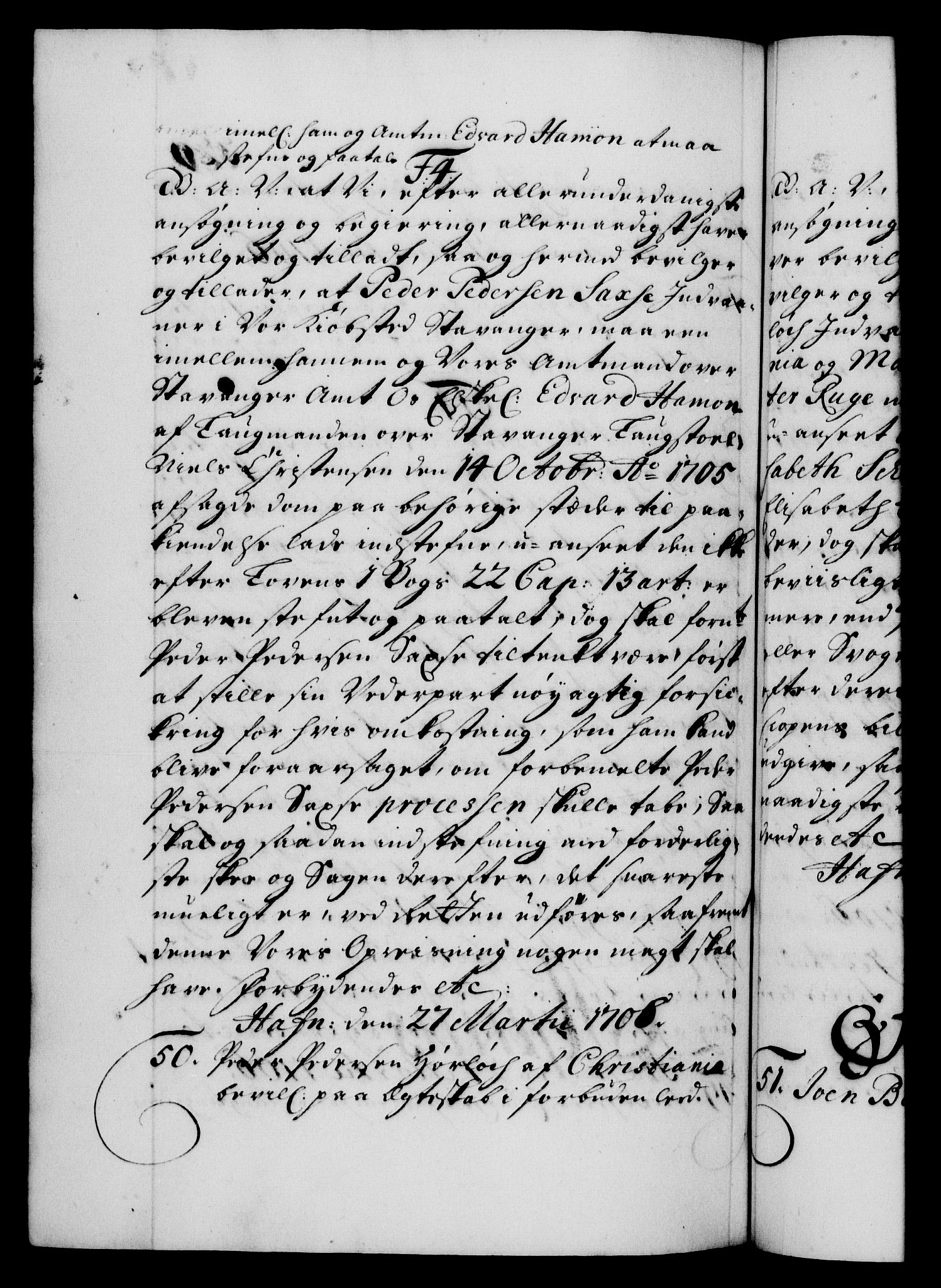 Danske Kanselli 1572-1799, RA/EA-3023/F/Fc/Fca/Fcaa/L0019: Norske registre, 1704-1707, p. 329b