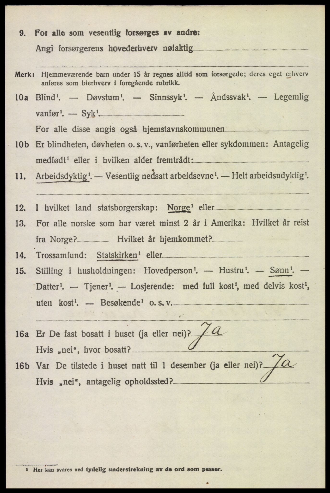 SAH, 1920 census for Tynset, 1920, p. 3963