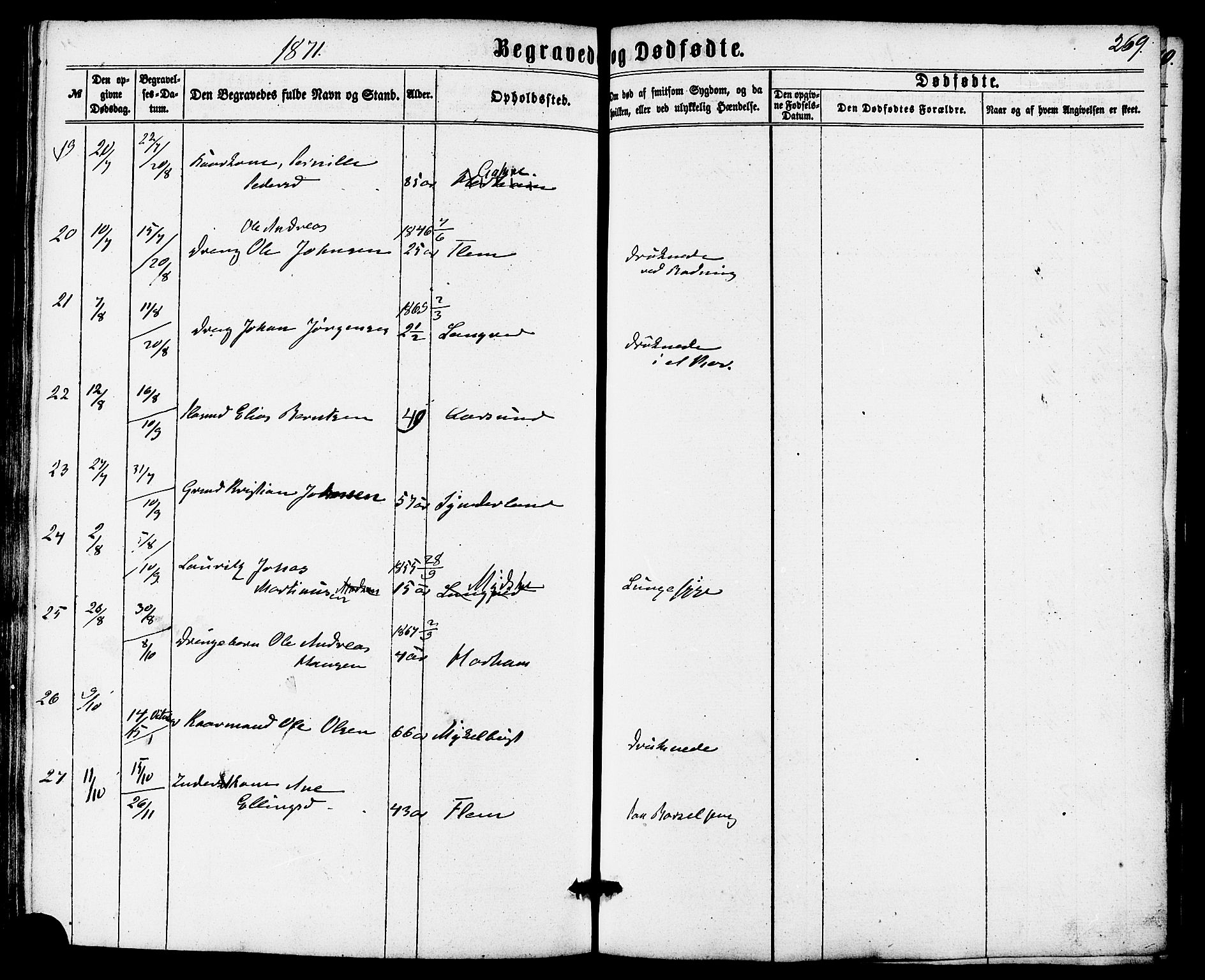 Ministerialprotokoller, klokkerbøker og fødselsregistre - Møre og Romsdal, AV/SAT-A-1454/536/L0498: Parish register (official) no. 536A07, 1862-1875, p. 269