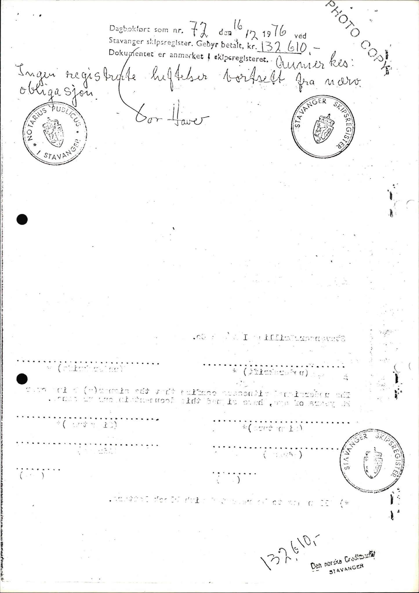 Pa 1503 - Stavanger Drilling AS, AV/SAST-A-101906/2/E/Ea/Eaa/L0003: Sak og korrespondanse, 1974-1984