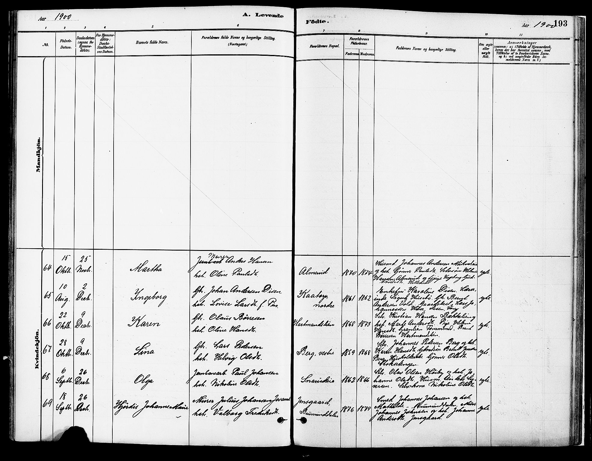 Vang prestekontor, Hedmark, AV/SAH-PREST-008/H/Ha/Haa/L0018A: Parish register (official) no. 18A, 1880-1906, p. 193