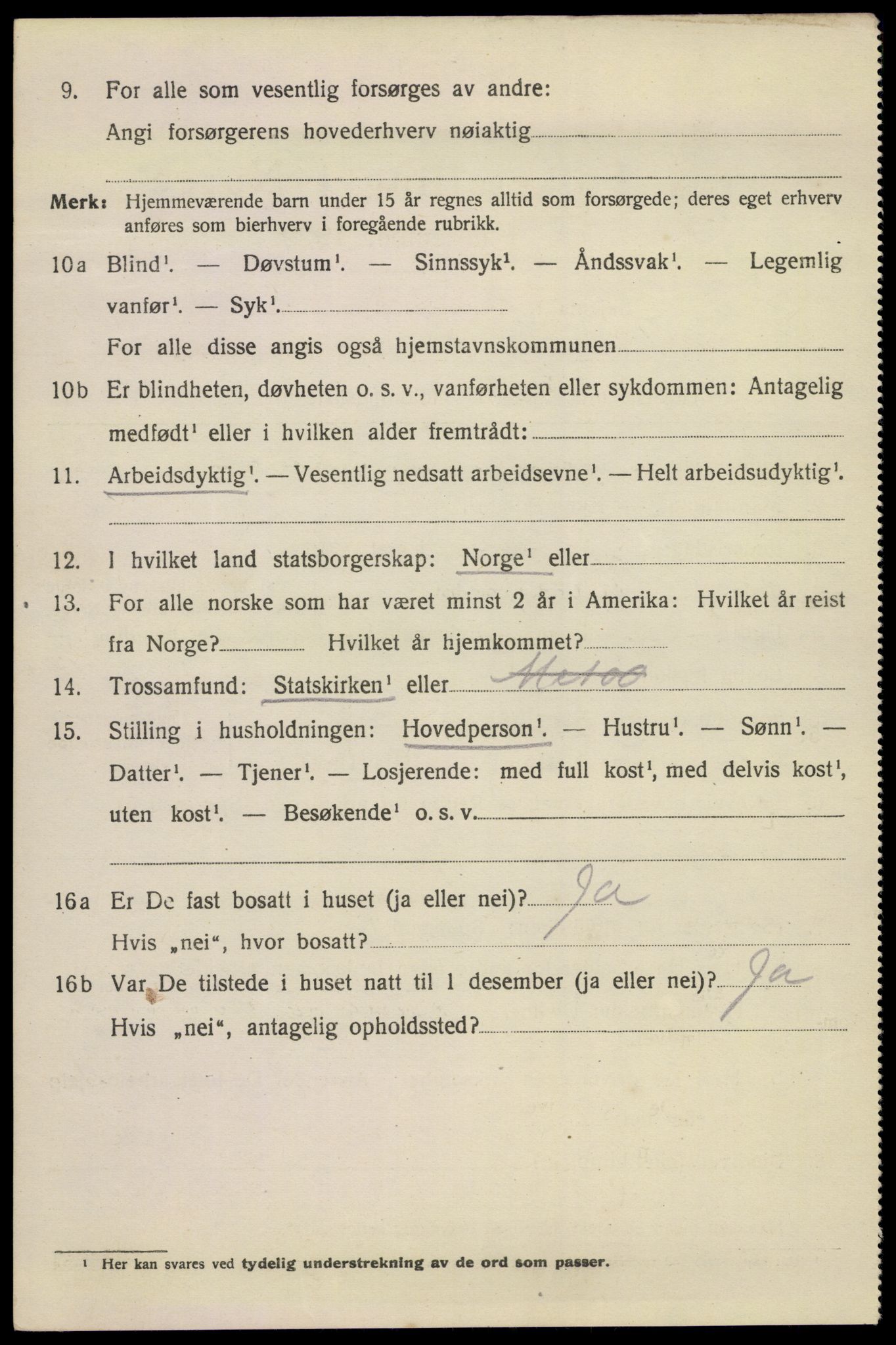SAKO, 1920 census for Kragerø, 1920, p. 9986