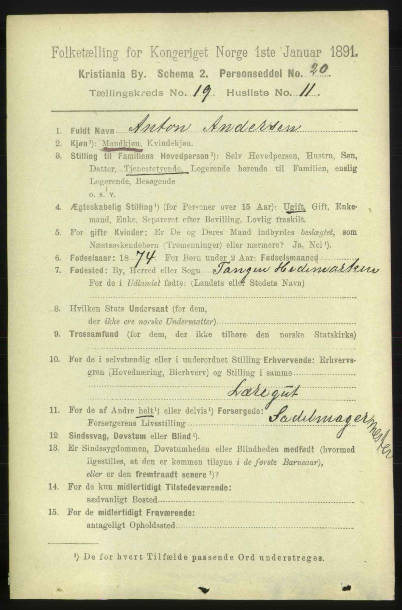 RA, 1891 census for 0301 Kristiania, 1891, p. 9792