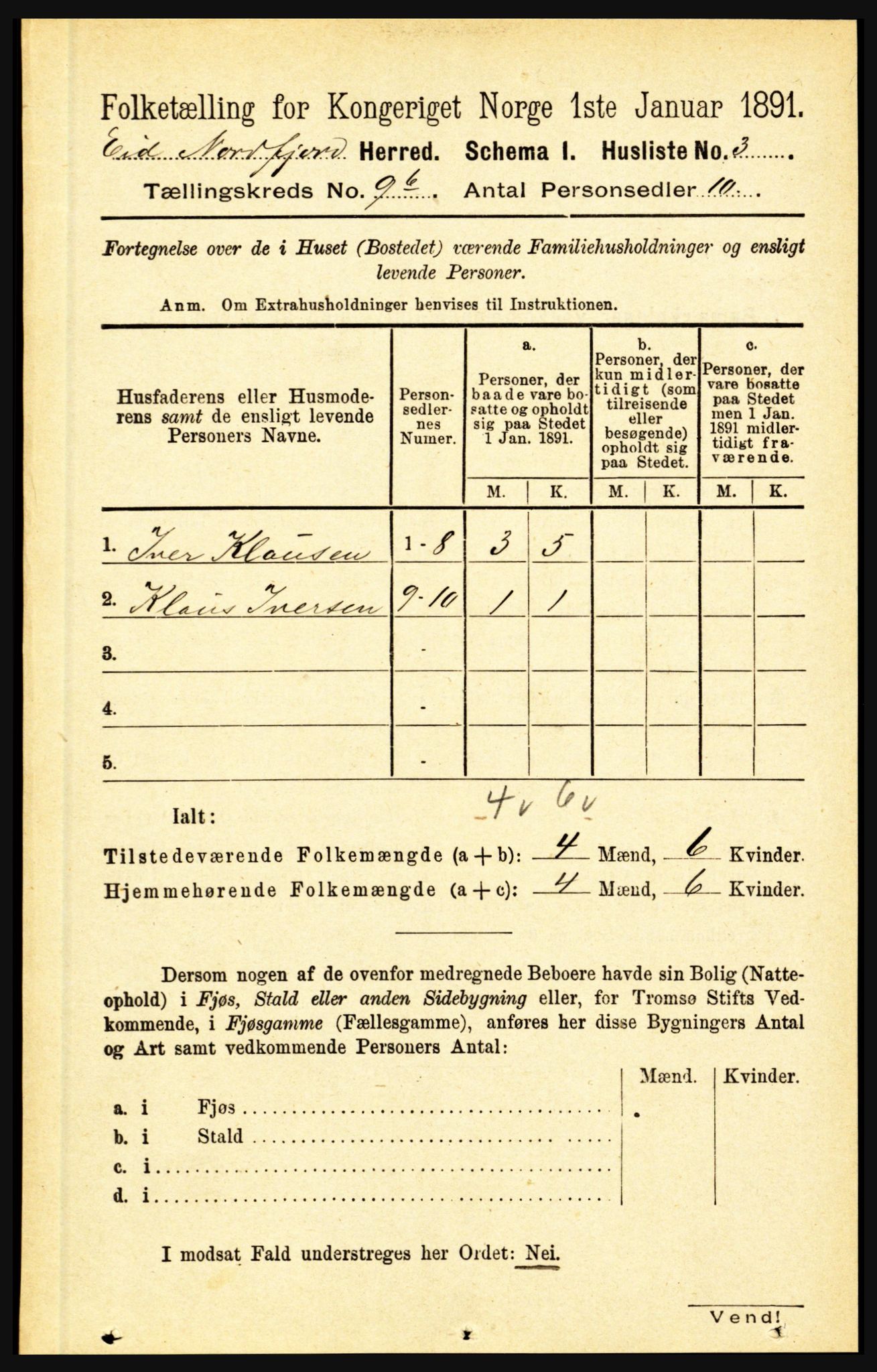 RA, 1891 census for 1443 Eid, 1891, p. 2445