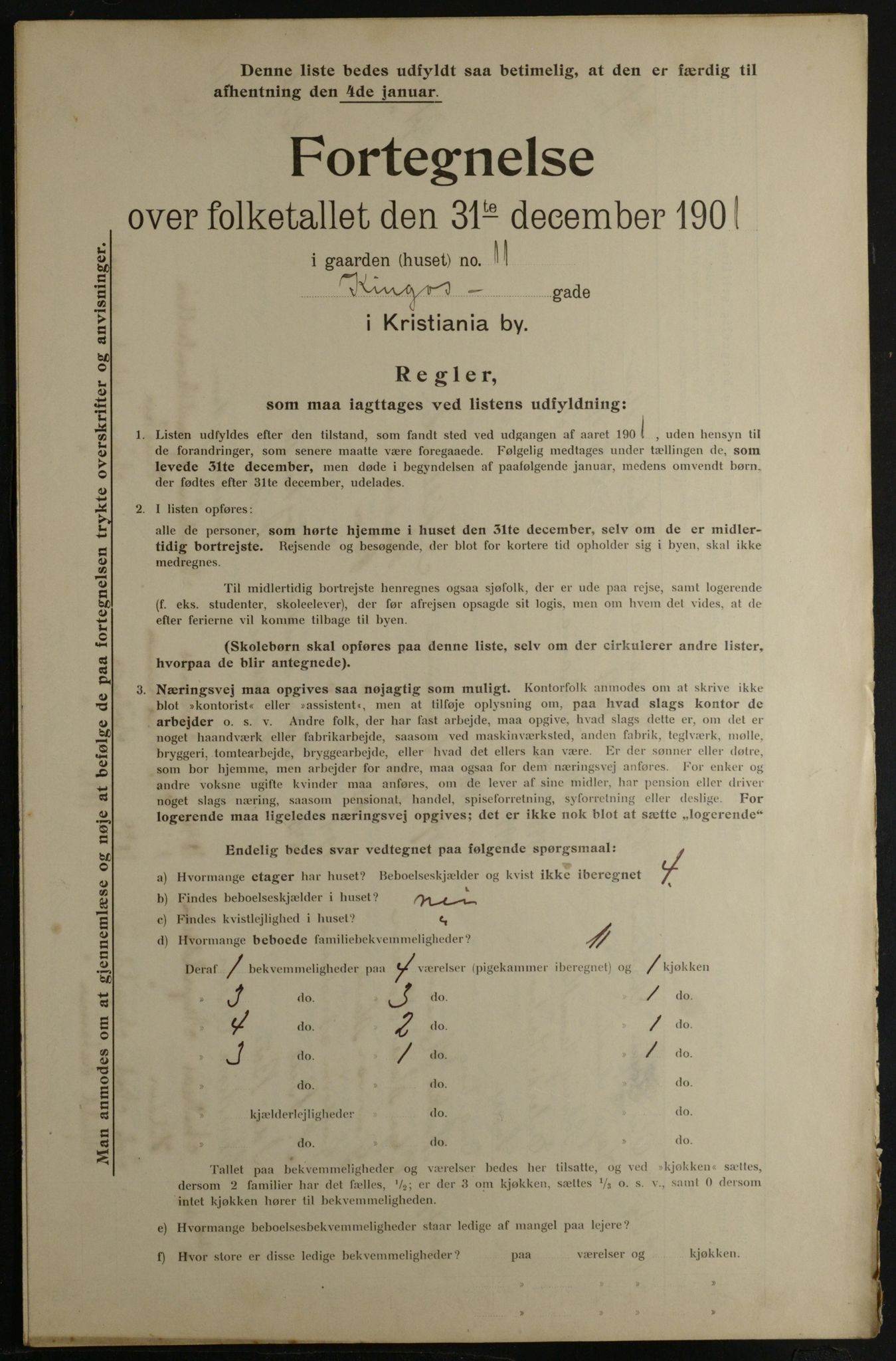 OBA, Municipal Census 1901 for Kristiania, 1901, p. 7733