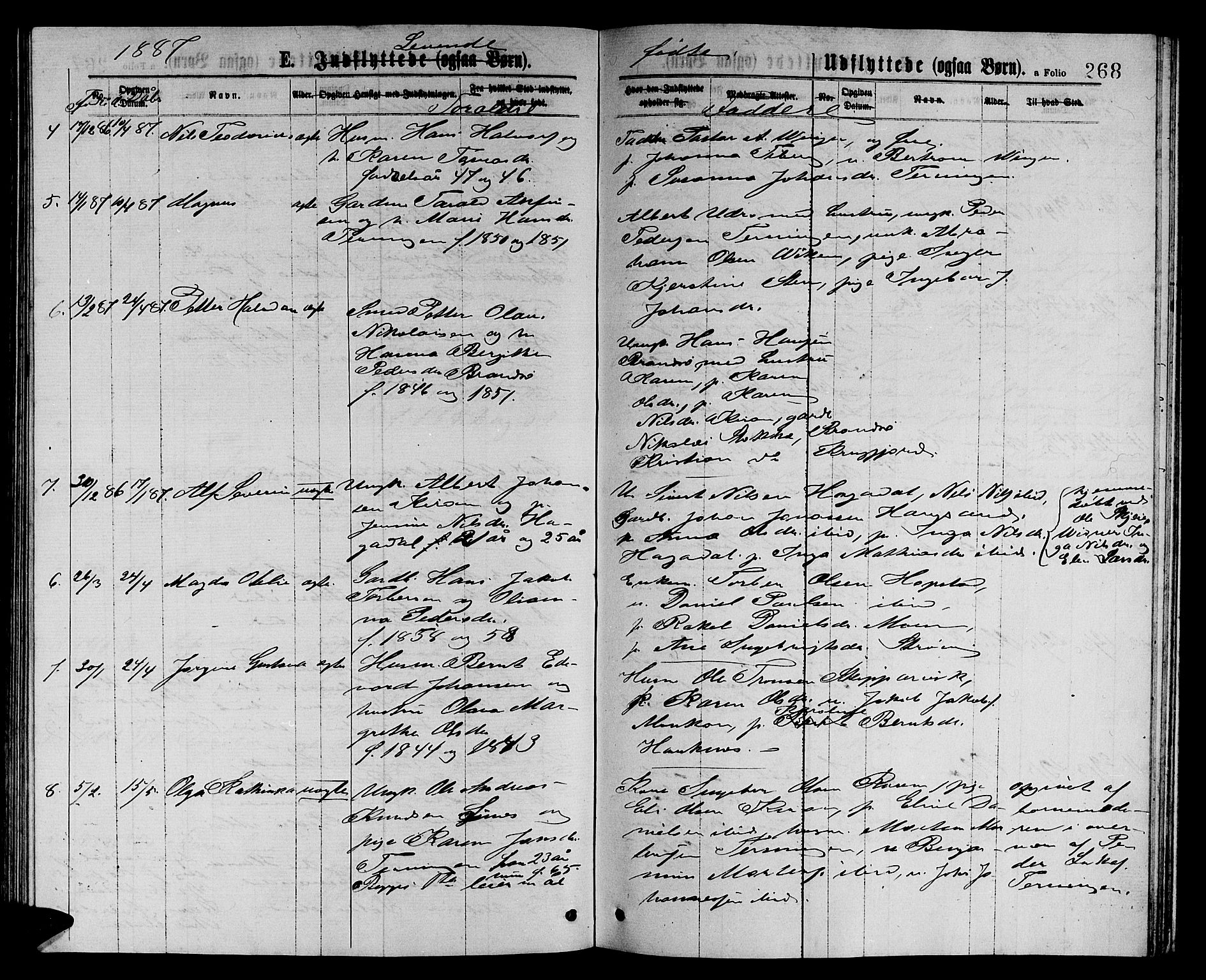 Ministerialprotokoller, klokkerbøker og fødselsregistre - Sør-Trøndelag, AV/SAT-A-1456/657/L0715: Parish register (copy) no. 657C02, 1873-1888, p. 268