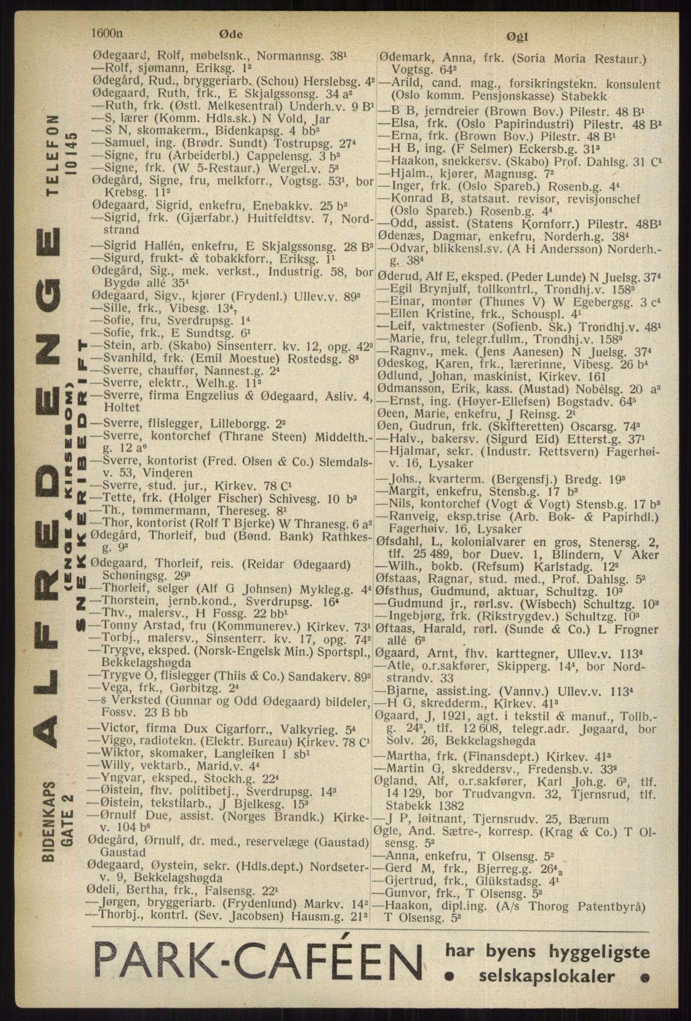 Kristiania/Oslo adressebok, PUBL/-, 1937, p. 1600