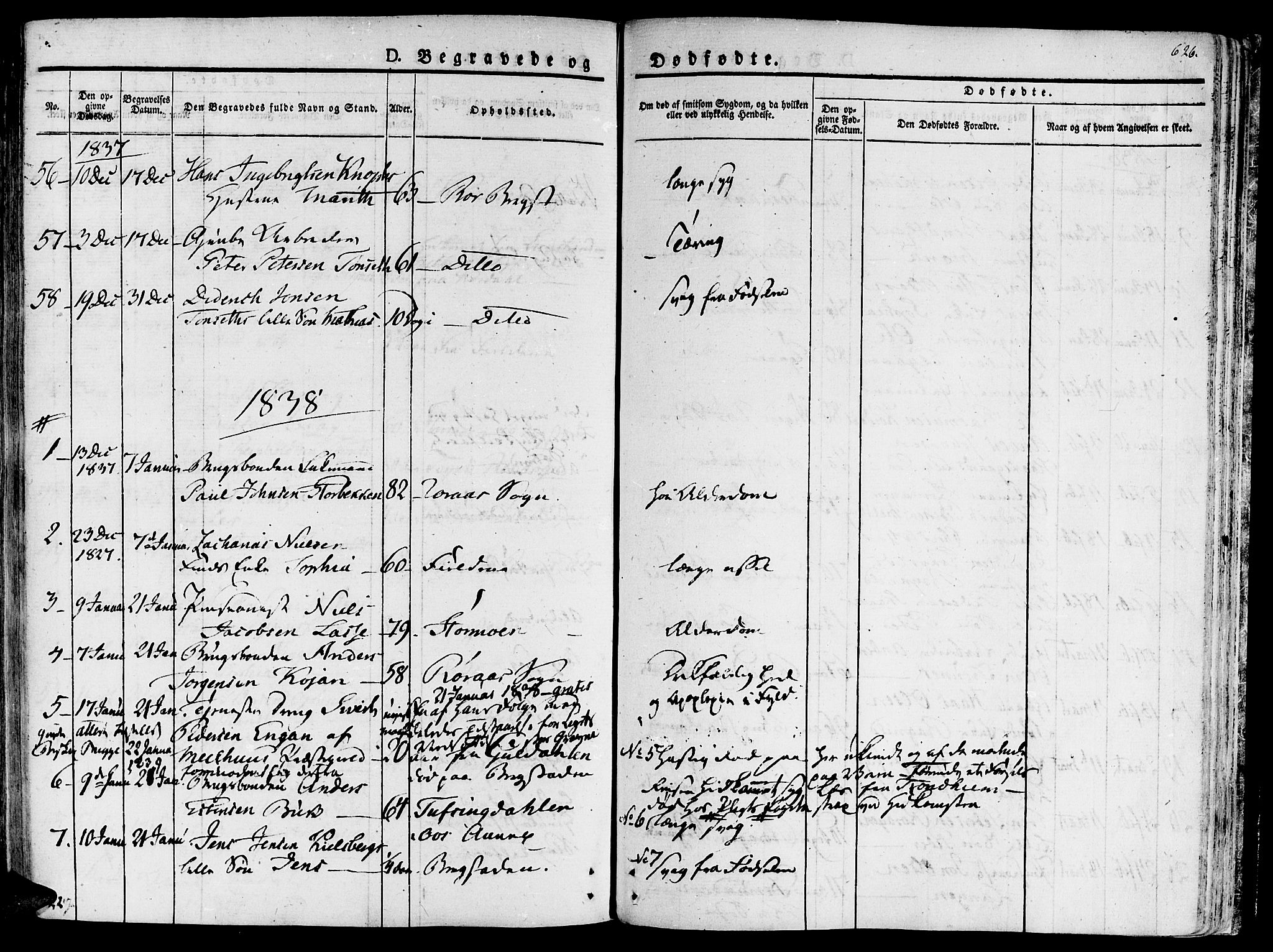 Ministerialprotokoller, klokkerbøker og fødselsregistre - Sør-Trøndelag, SAT/A-1456/681/L0930: Parish register (official) no. 681A08, 1829-1844, p. 626