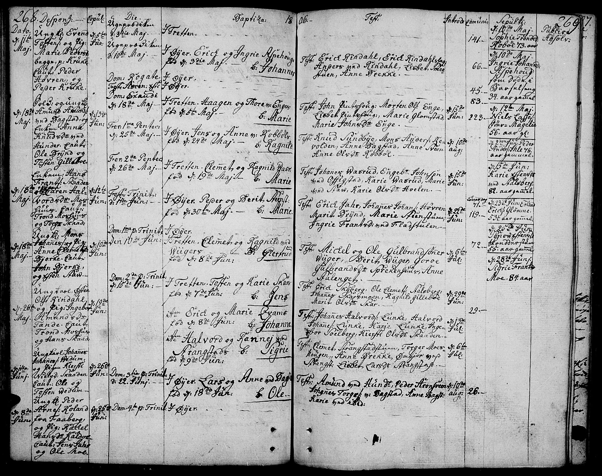 Øyer prestekontor, SAH/PREST-084/H/Ha/Haa/L0003: Parish register (official) no. 3, 1784-1824, p. 268-269