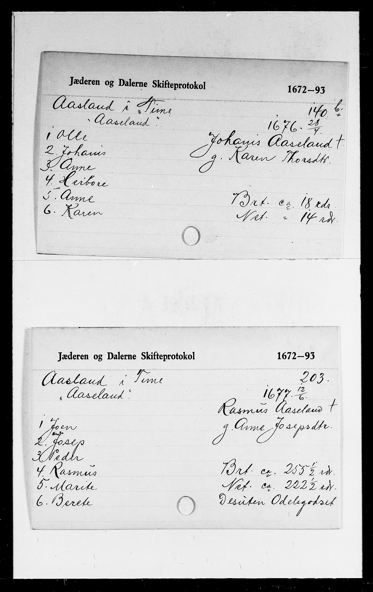 Jæren og Dalane sorenskriveri, AV/SAST-A-100306/5, 1672-1693, p. 30