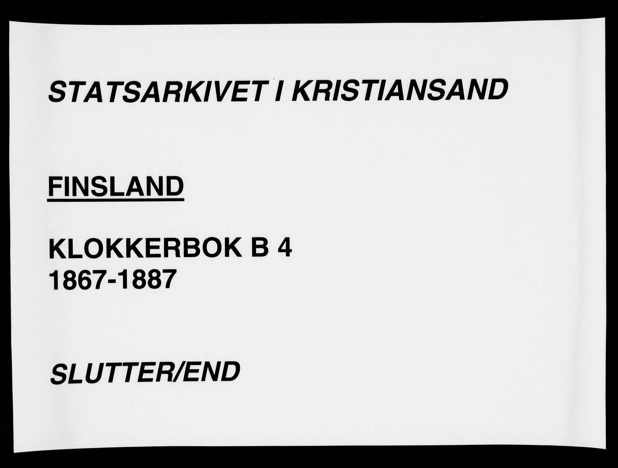 Bjelland sokneprestkontor, AV/SAK-1111-0005/F/Fb/Fbb/L0004: Parish register (copy) no. B 4, 1867-1887