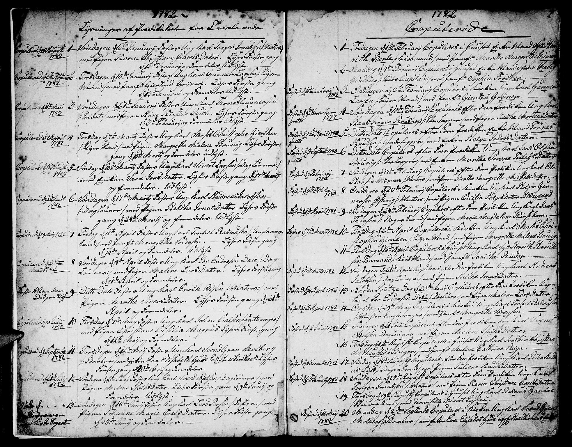Nykirken Sokneprestembete, SAB/A-77101/H/Hab: Parish register (copy) no. A 2, 1782-1847, p. 2