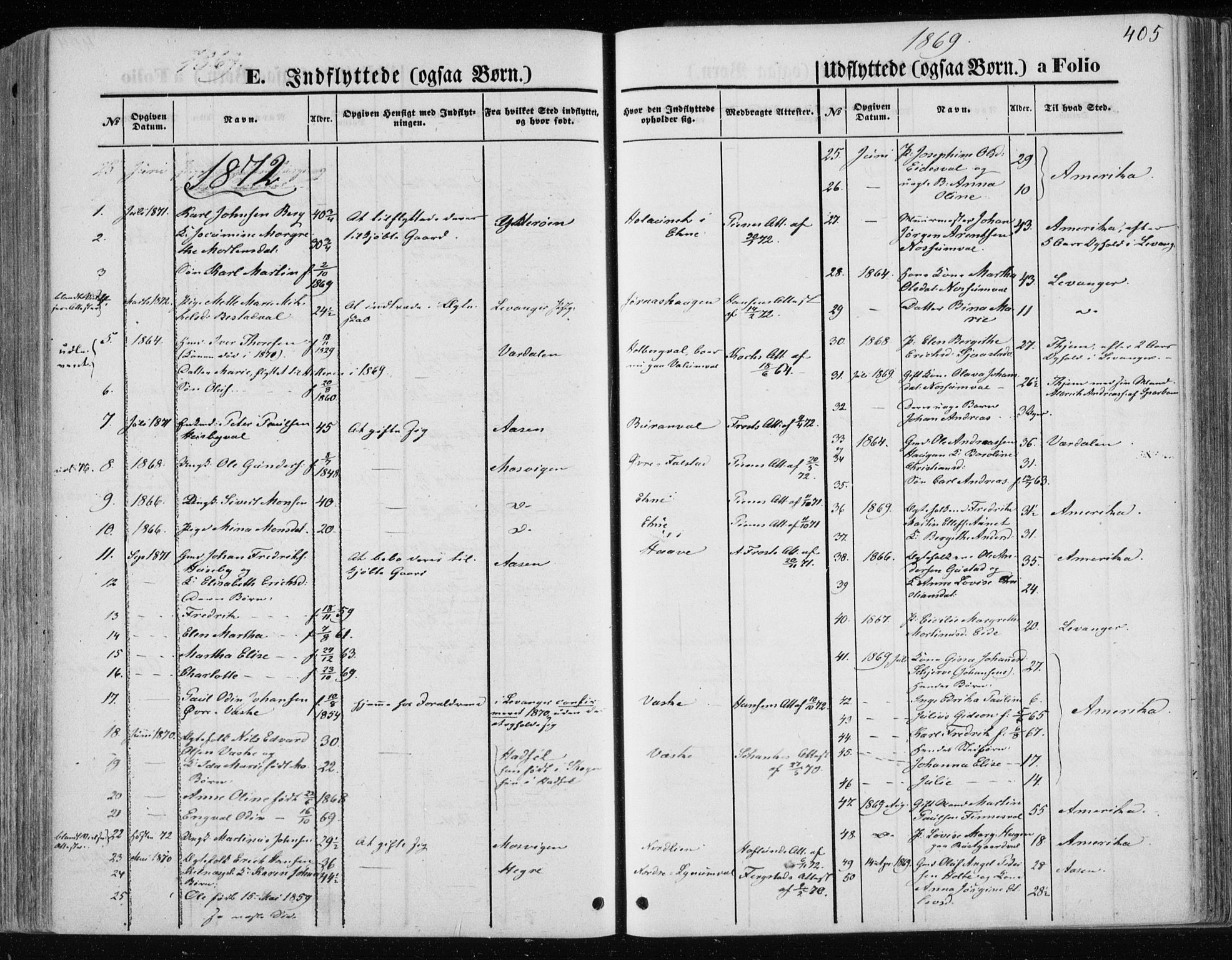 Ministerialprotokoller, klokkerbøker og fødselsregistre - Nord-Trøndelag, SAT/A-1458/717/L0157: Parish register (official) no. 717A08 /1, 1863-1877, p. 405
