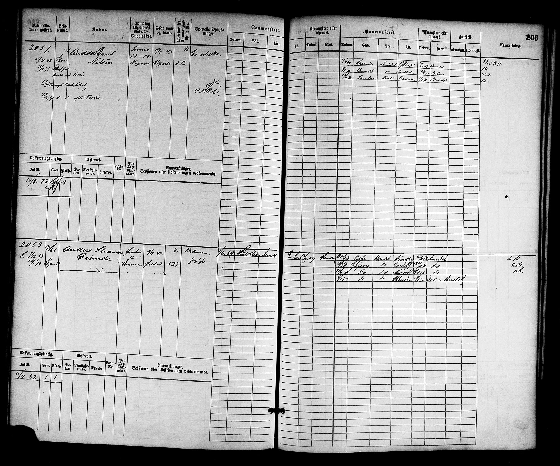 Arendal mønstringskrets, AV/SAK-2031-0012/F/Fb/L0012: Hovedrulle nr 1529-2290, S-10, 1868-1885, p. 276