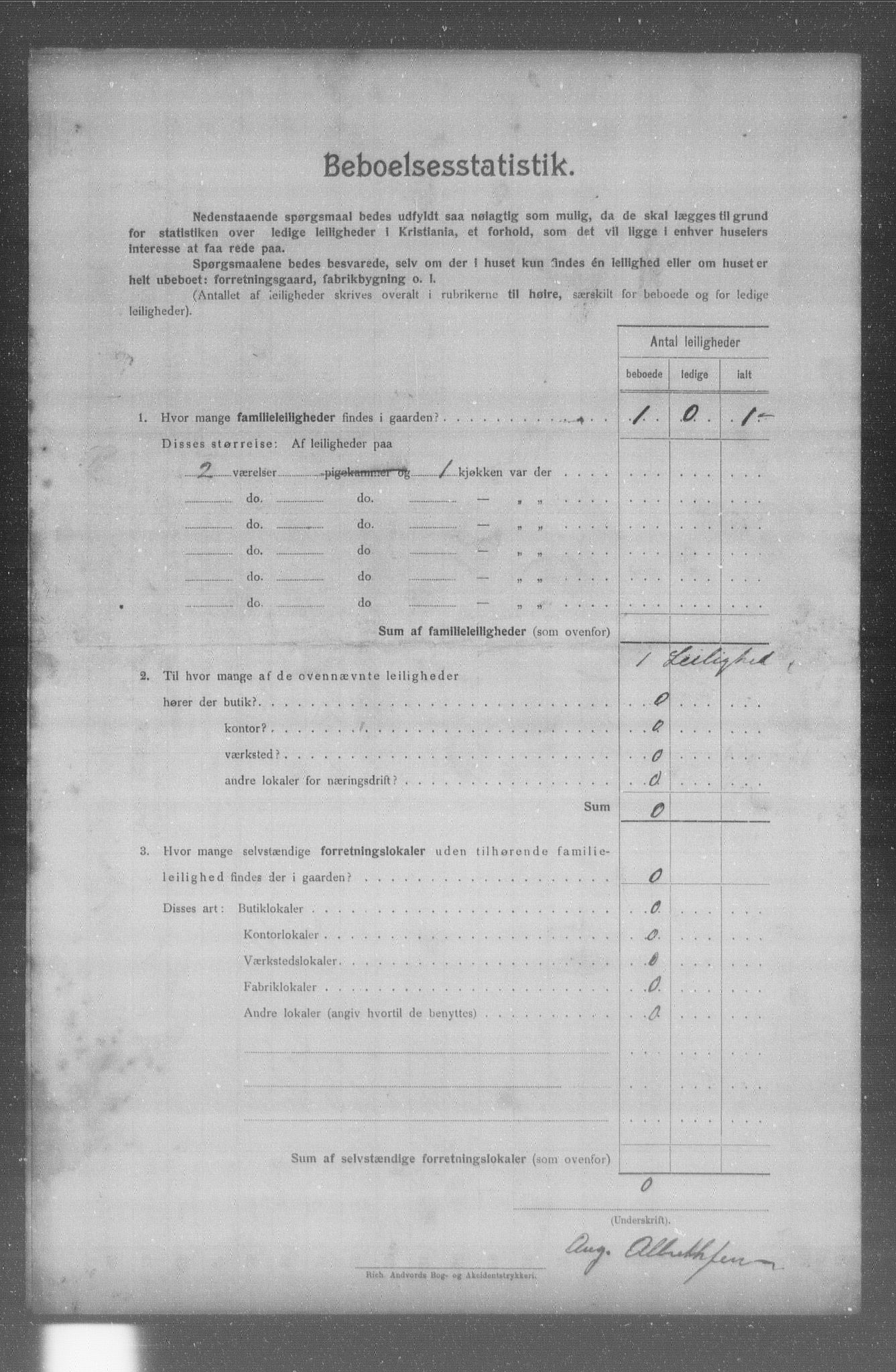 OBA, Municipal Census 1904 for Kristiania, 1904, p. 11047