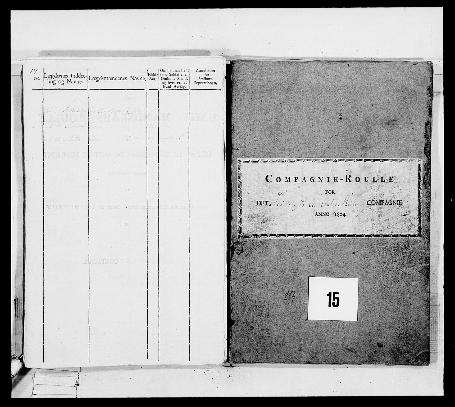 Generalitets- og kommissariatskollegiet, Det kongelige norske kommissariatskollegium, AV/RA-EA-5420/E/Eh/L0082: 2. Trondheimske nasjonale infanteriregiment, 1804, p. 432