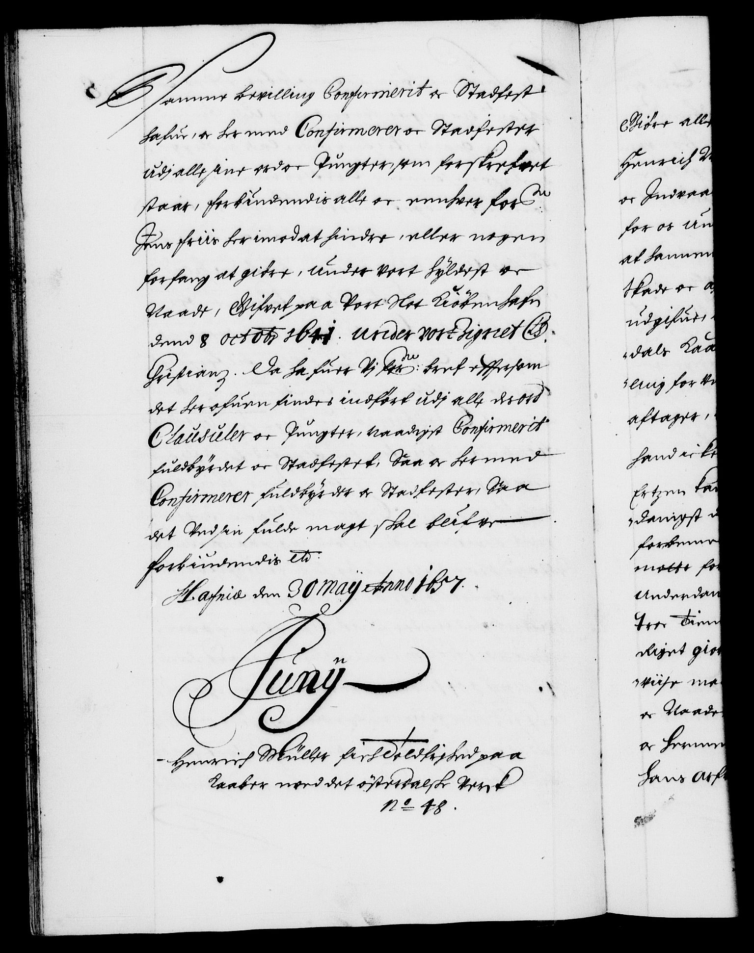Danske Kanselli 1572-1799, RA/EA-3023/F/Fc/Fca/Fcaa/L0009: Norske registre (mikrofilm), 1657-1660, p. 38b