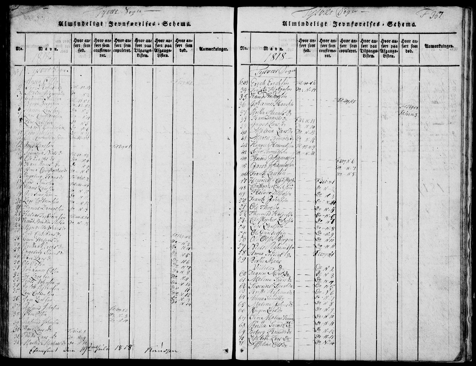 Skjold sokneprestkontor, AV/SAST-A-101847/H/Ha/Hab/L0002: Parish register (copy) no. B 2 /1, 1815-1830, p. 357