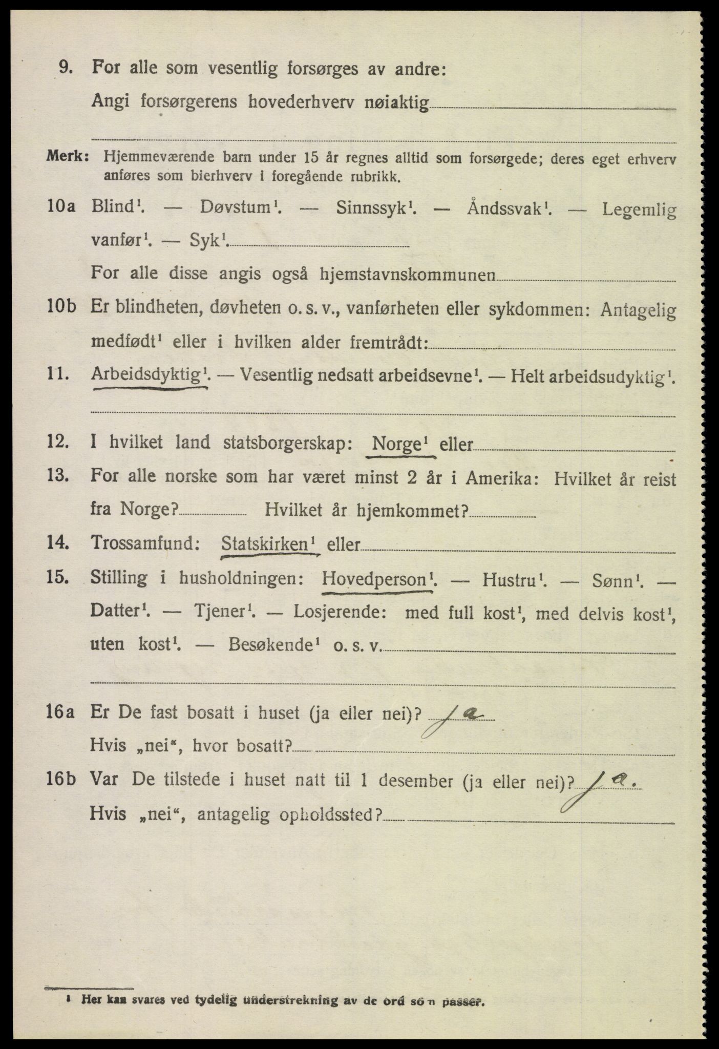 SAH, 1920 census for Tolga, 1920, p. 2368